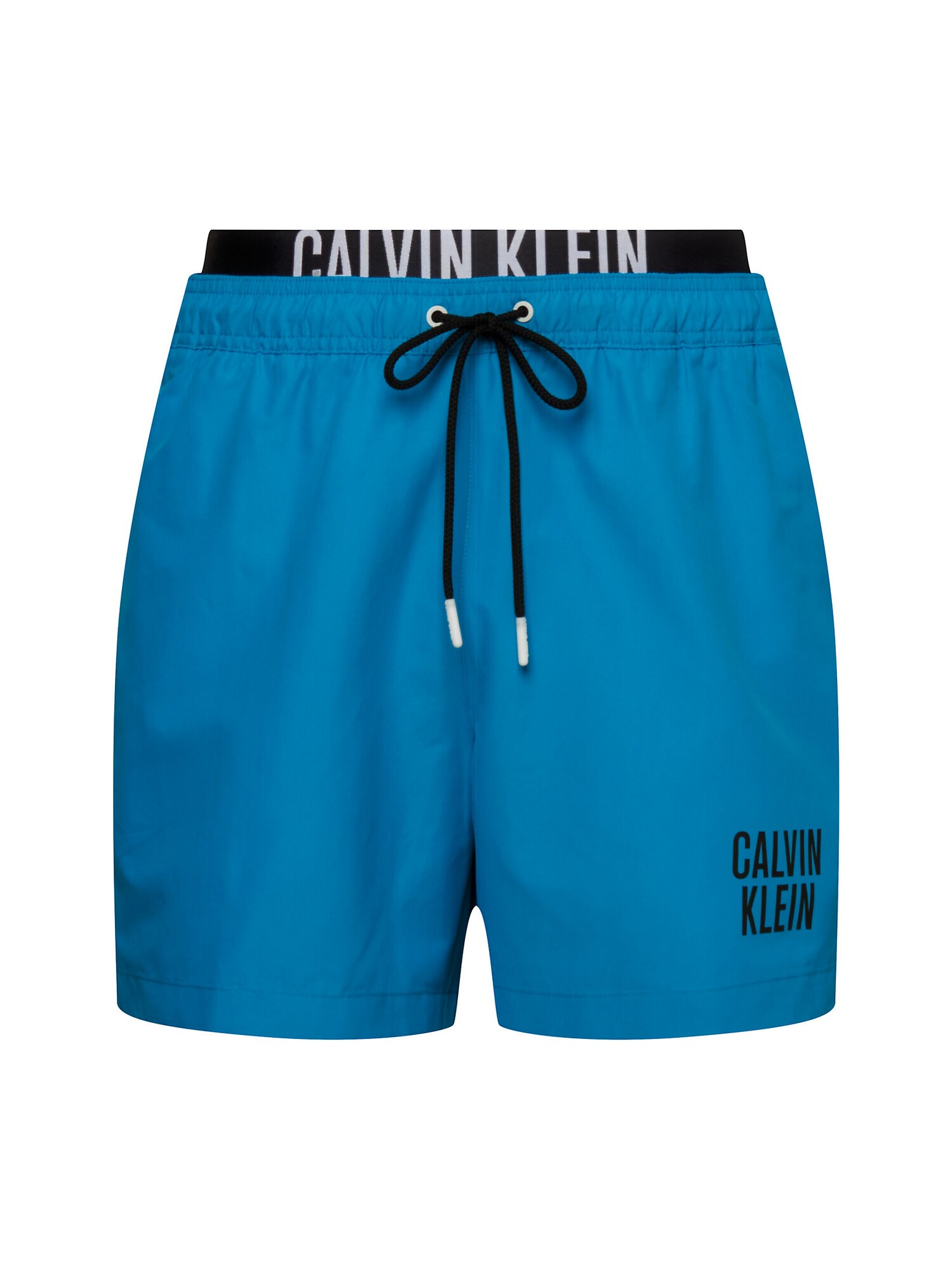 Calvin Klein Swimwear Шорти за плуване  синьо / черно / бяло