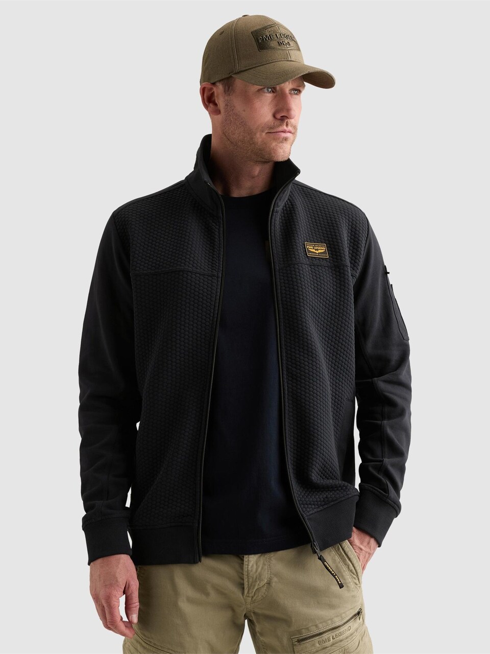 Övergångsjacka 'Sweatshirt with jacquard pattern and flight pocket'
