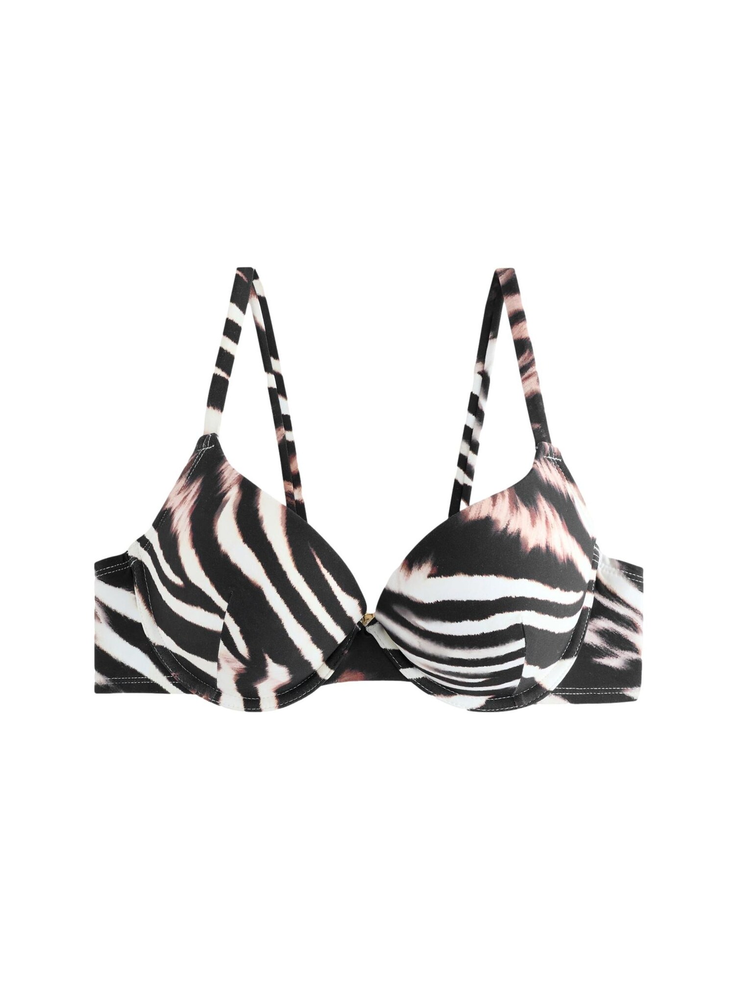 Next Sutien costum de baie  maro / negru / alb