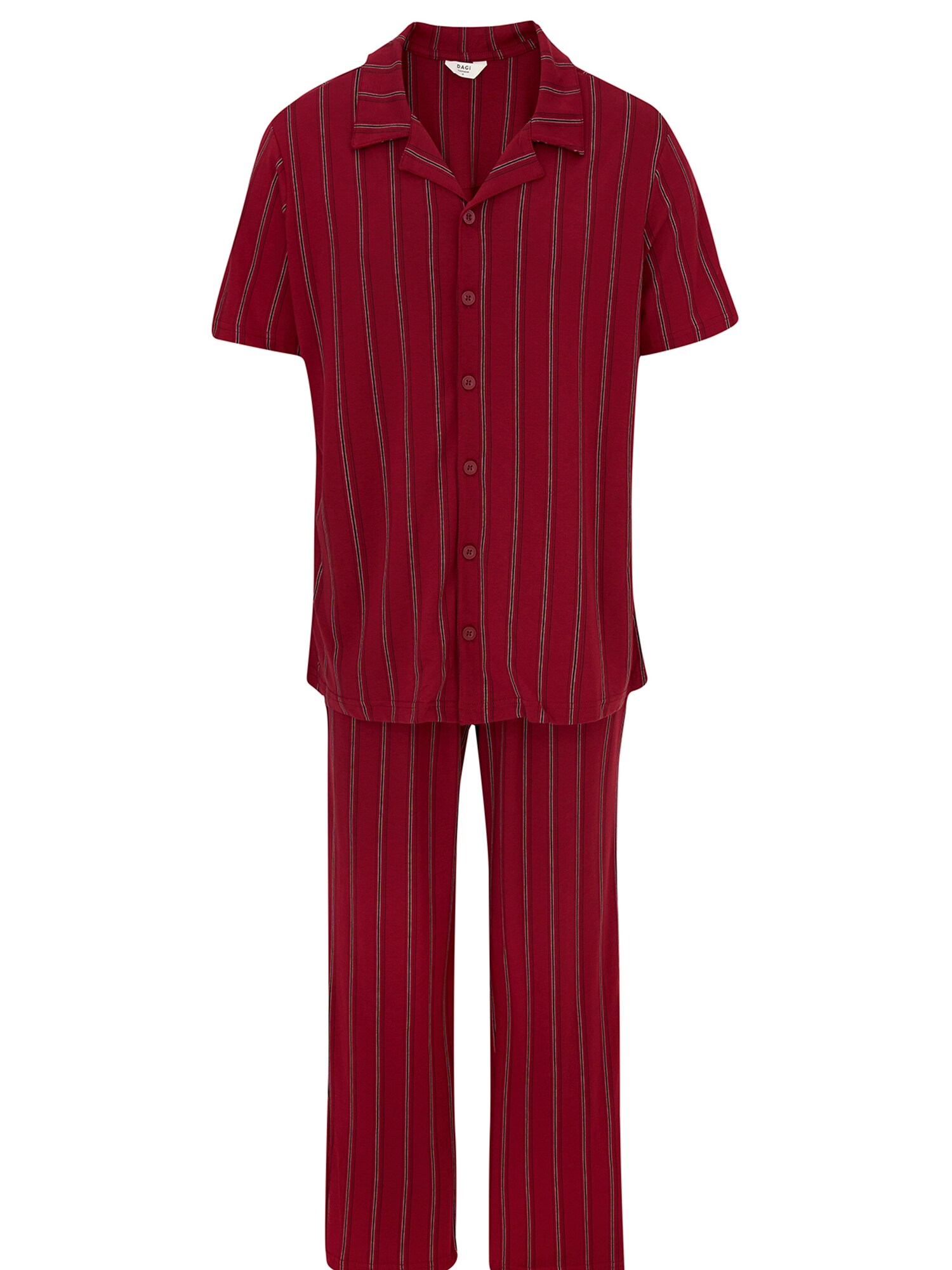 Dagi Pijama lungă  roșu bordeaux / negru