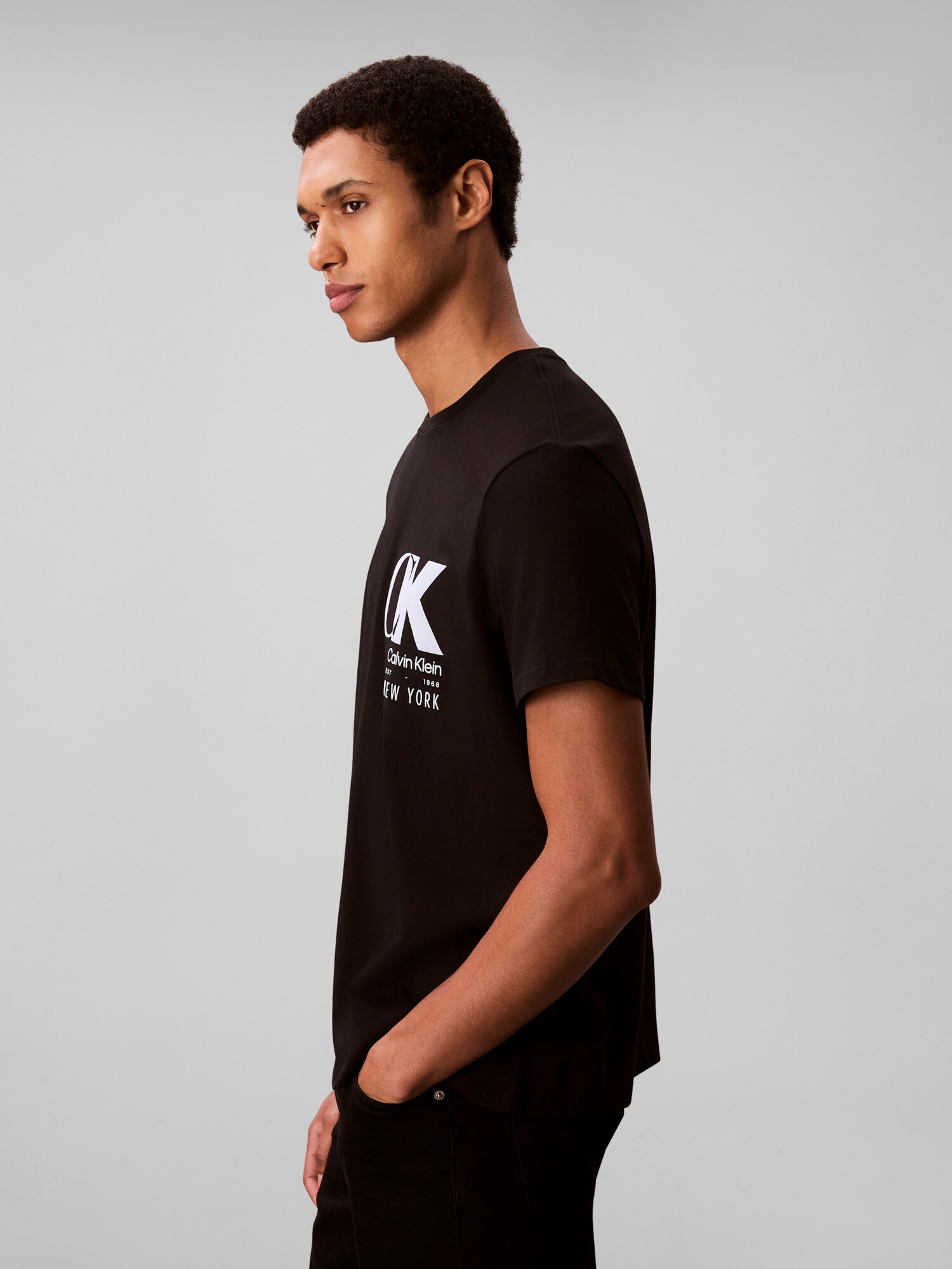 Calvin Klein Tričko '20S' čierna / biela (obrázok 3)
