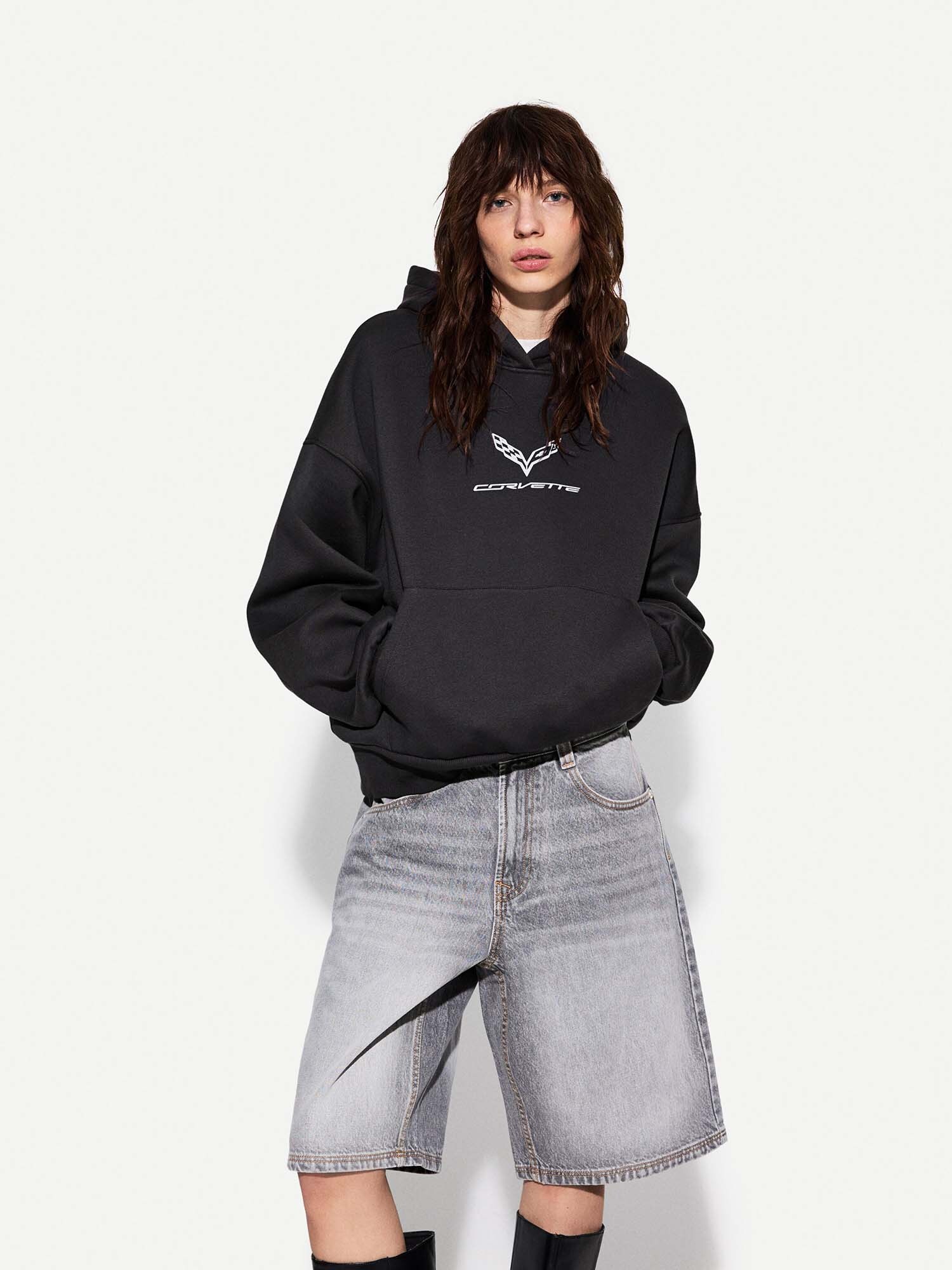 Bershka Tréning póló  kék / antracit / fehér termék 2. képe