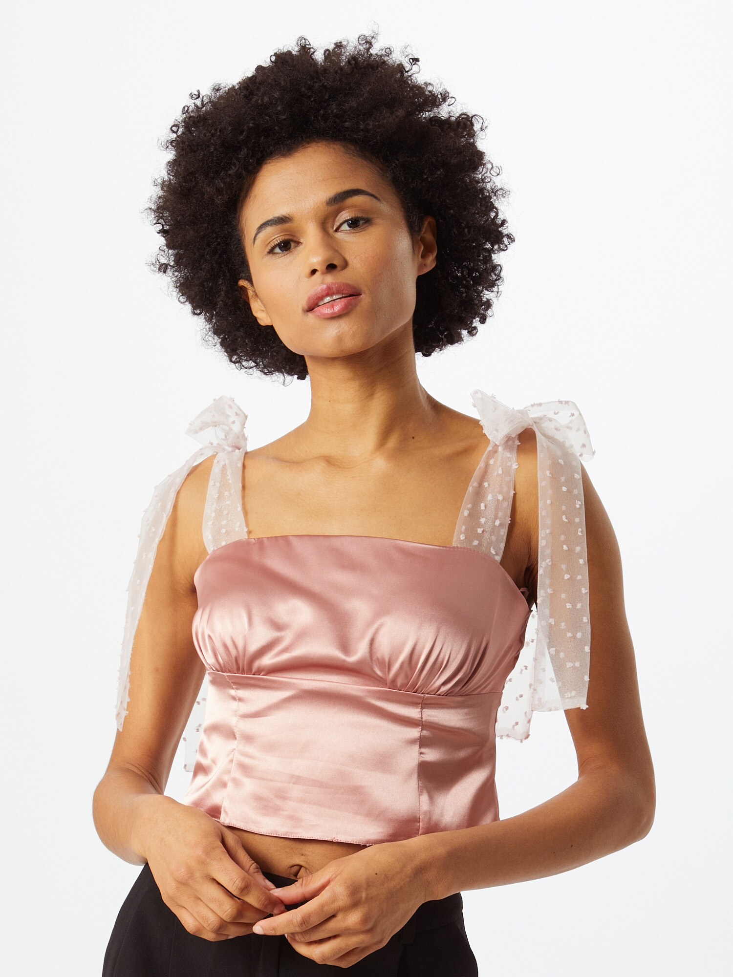 Miss Selfridge Top  rózsa / fehér termék 2. képe