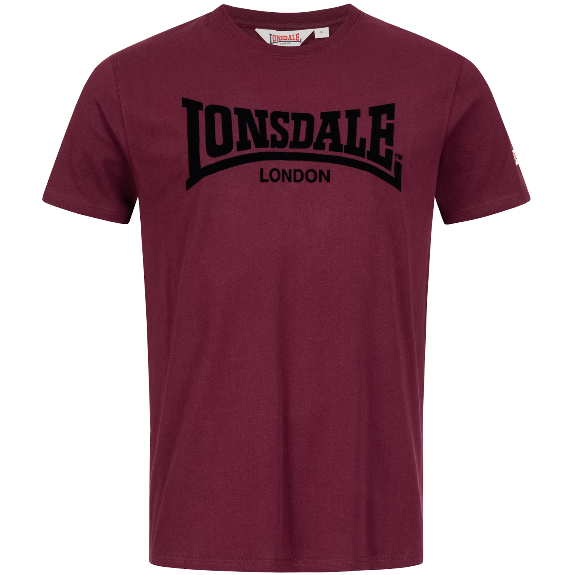 LONSDALE Póló padlizsán / fekete akciós termékkép 1