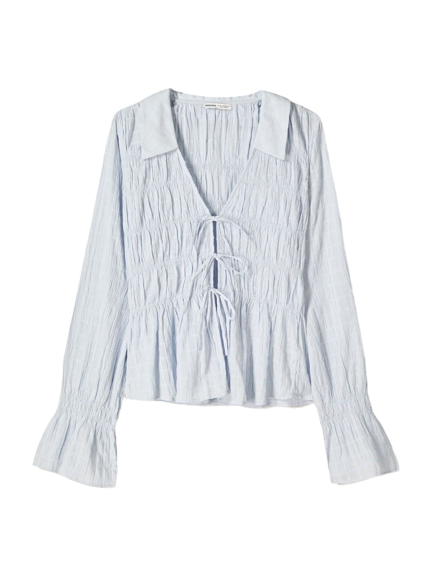 Bershka Bluză  albastru porumbel