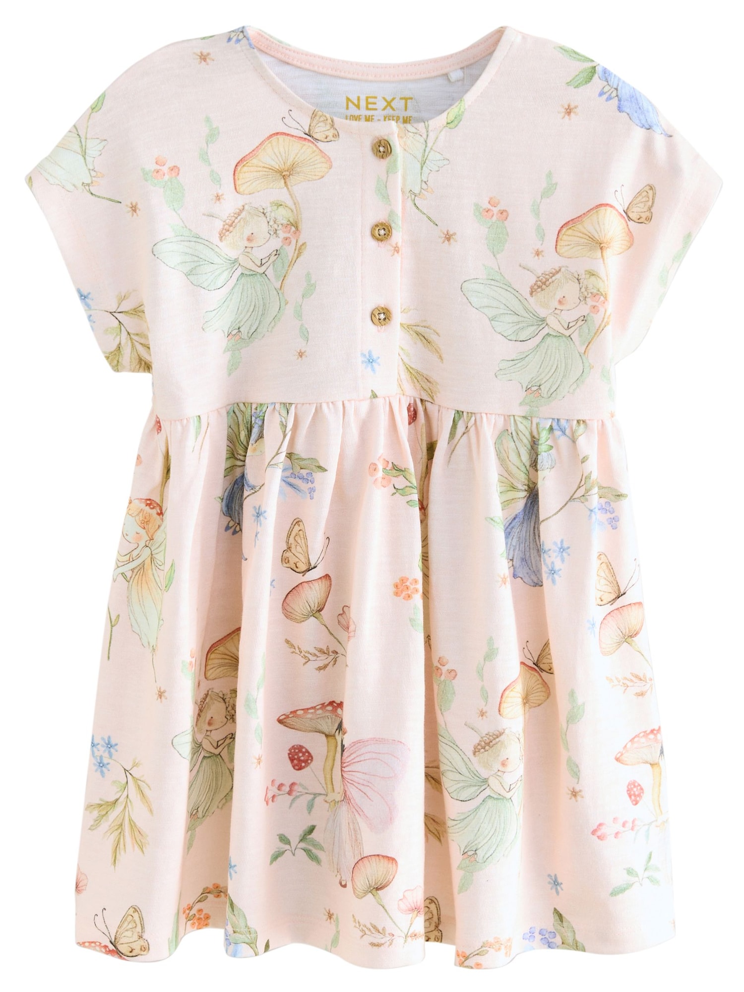 Next Rochie  crem / albastru / verde deschis / roșu deschis