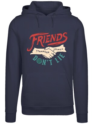 F4NT4STIC Sweatshirt ‘Stranger Things Friends Dont Lie Netflix TV Series’ Beige / Navy / Groen / Cranberry