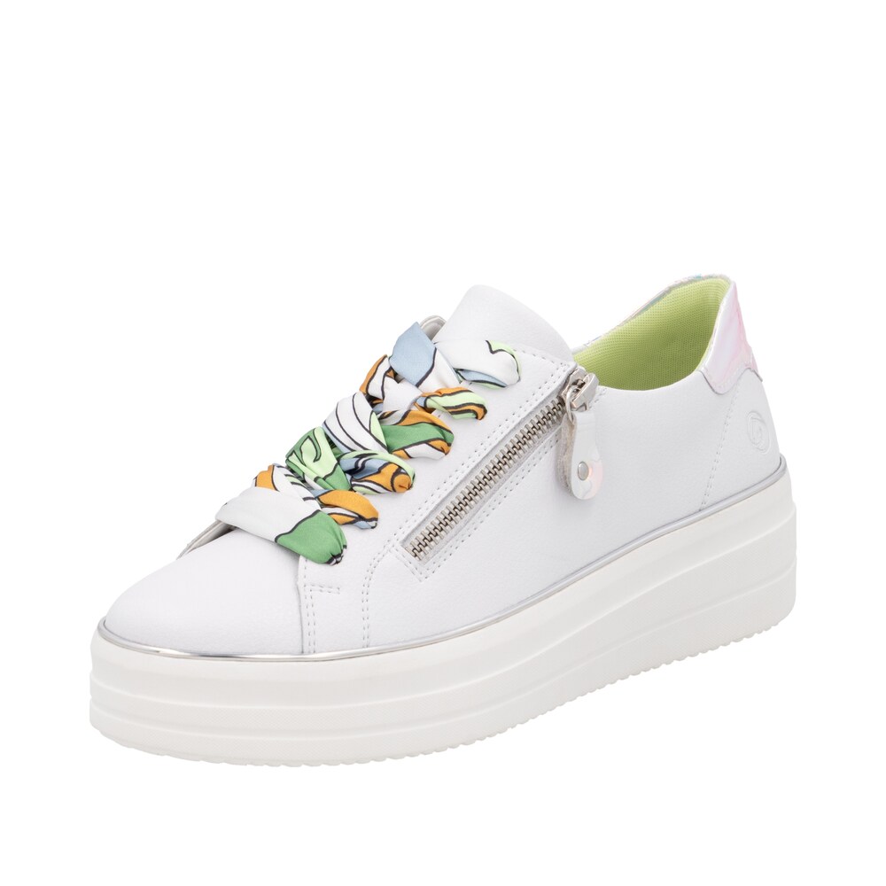 REMONTE Sneaker Damen Größe 43 grün / orange / silber / weiß