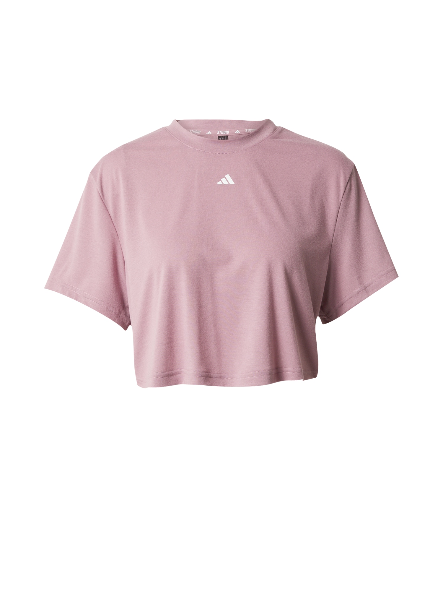 ADIDAS PERFORMANCE Sportiniai marškinėliai 'Studio' rausvai violetinė spalva / balta