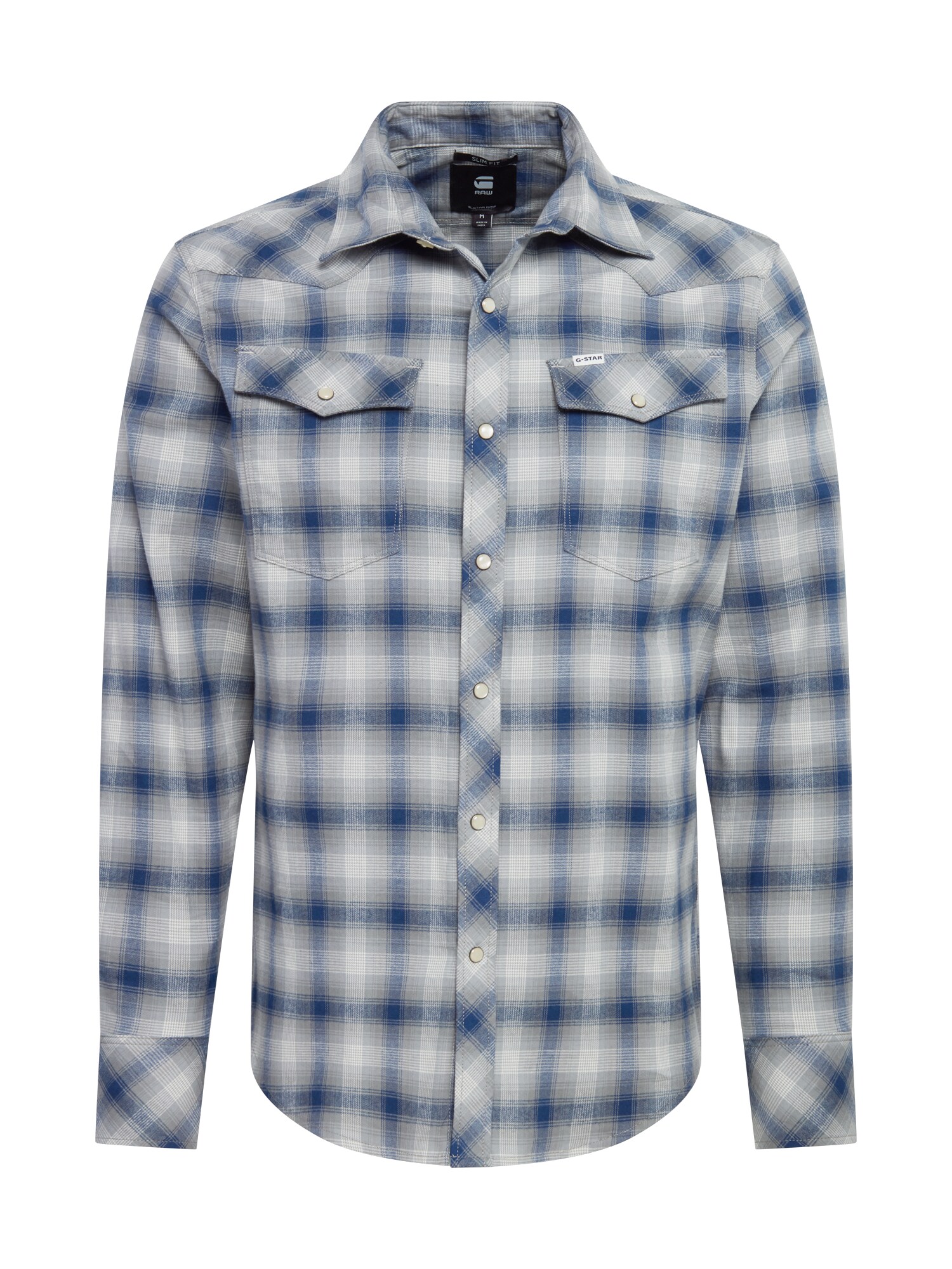 G-Star RAW Dalykiniai marškiniai  mėlyna / balta / pilka