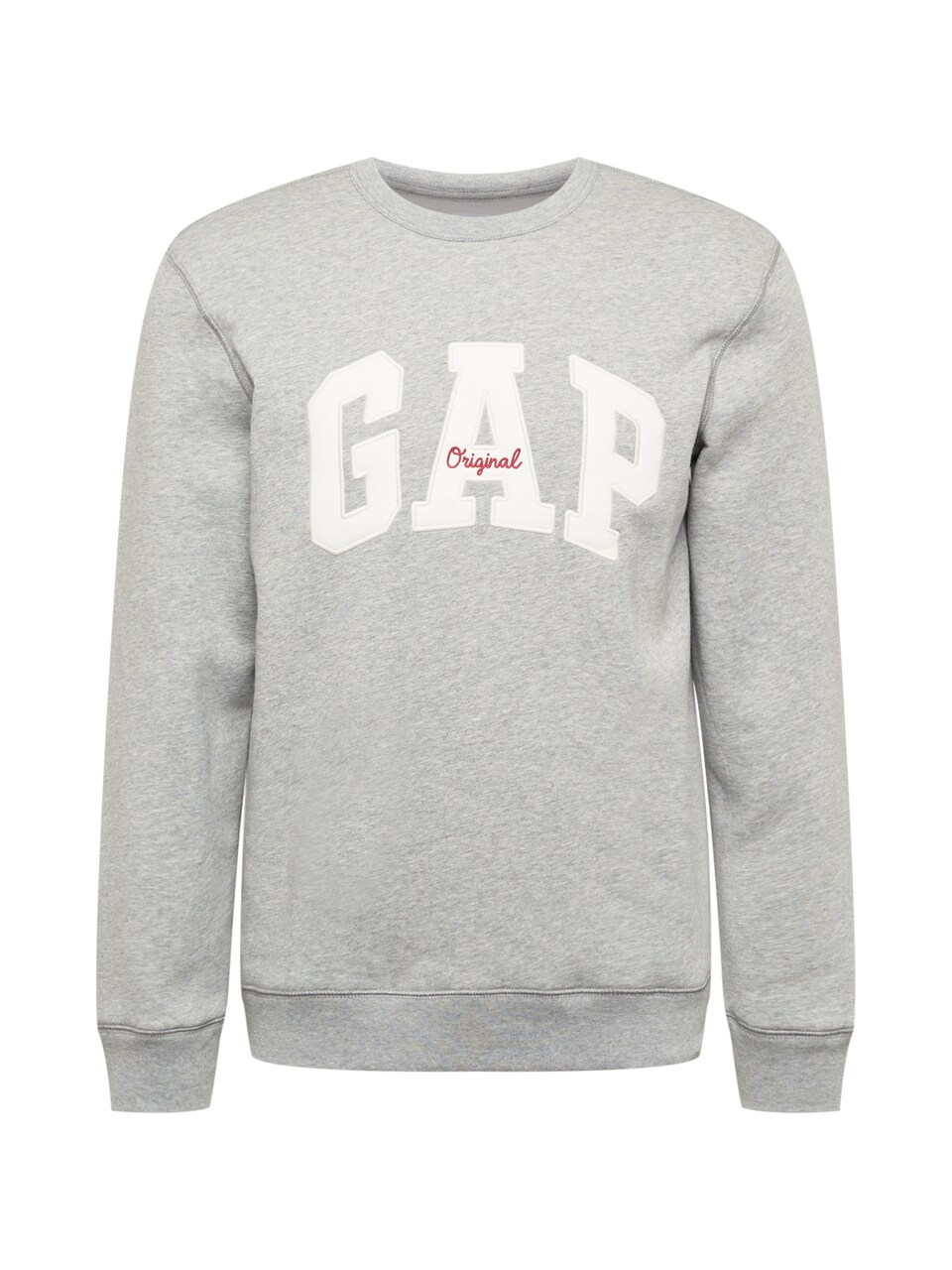 Sweatshirt gråmelerad / röd