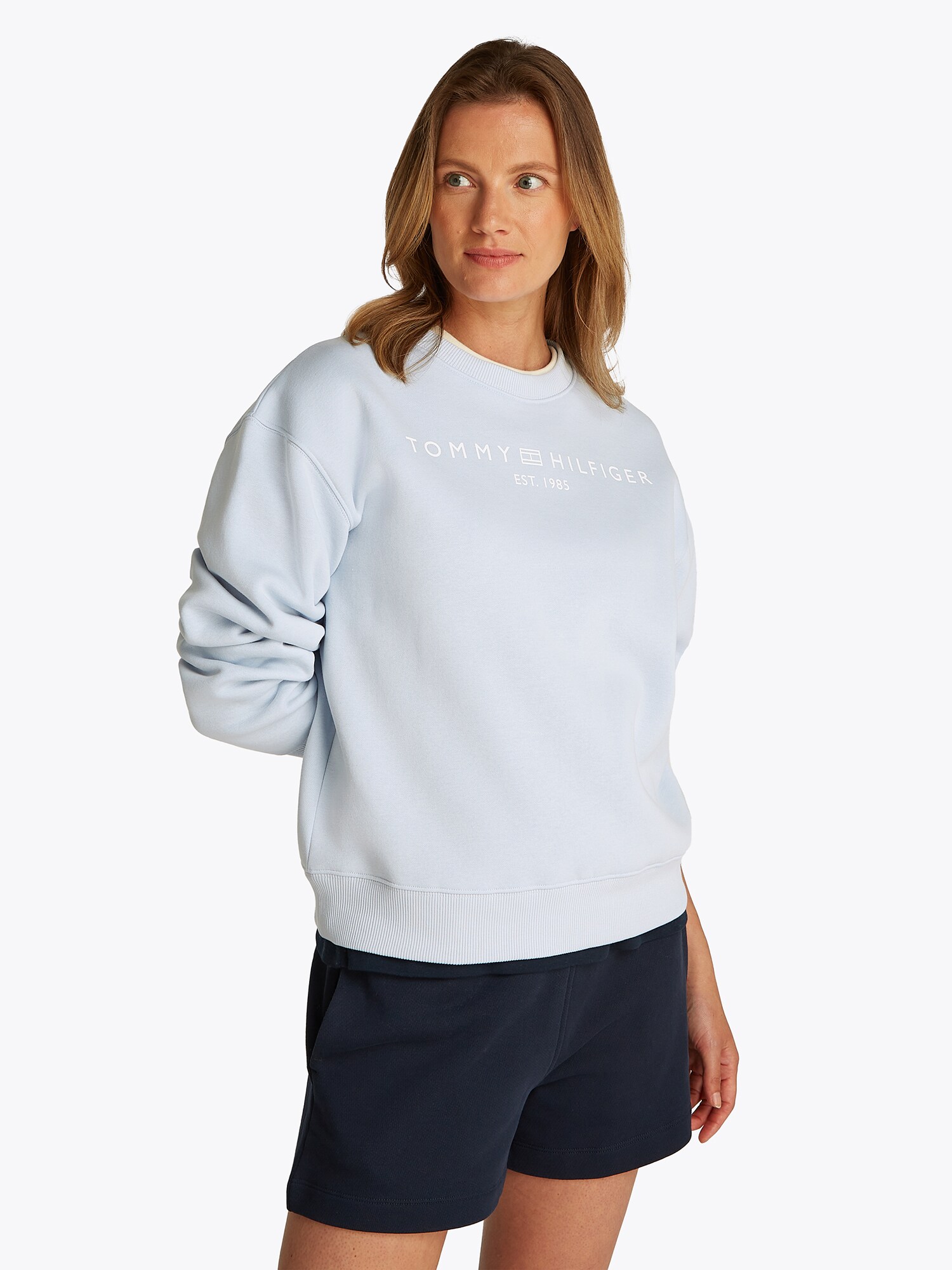 TOMMY HILFIGER Tréning póló  világoskék / fehér termék 2. képe