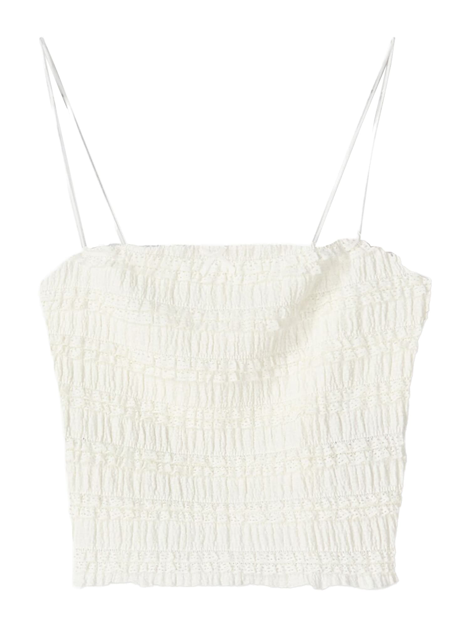 Bershka Top  alb murdar