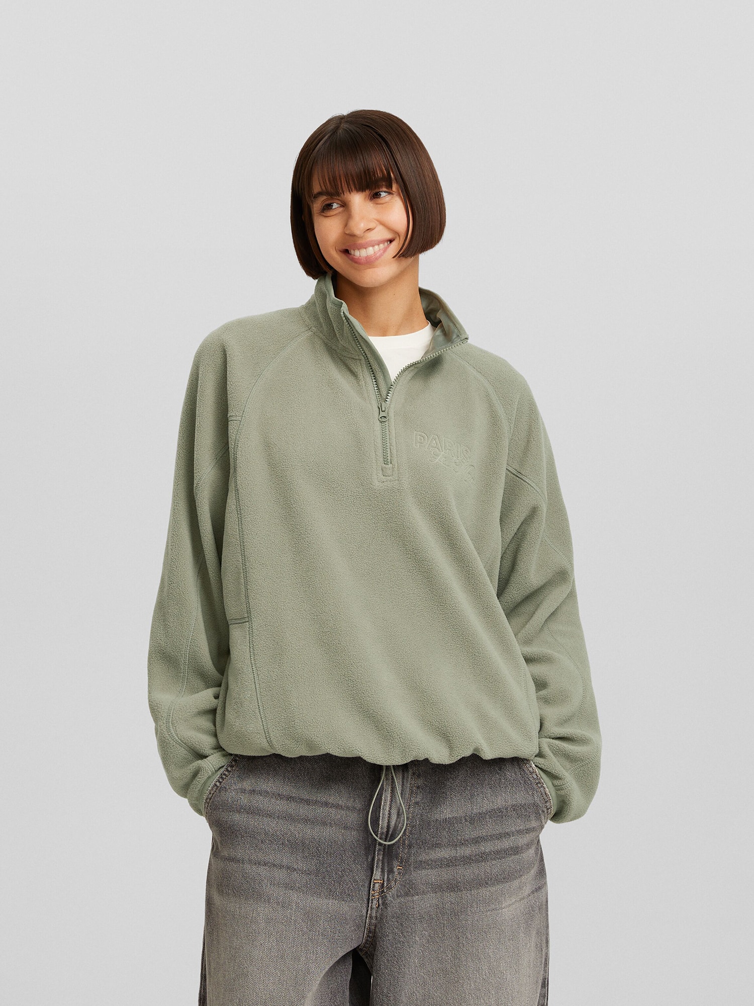 Bershka Pulóver  khaki termék 2. képe