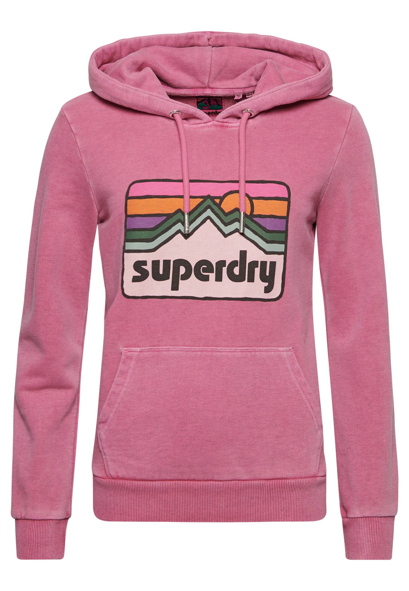 Superdry Mikina 'Terrain'  zelená / fialová / oranžová / ružová / čierna