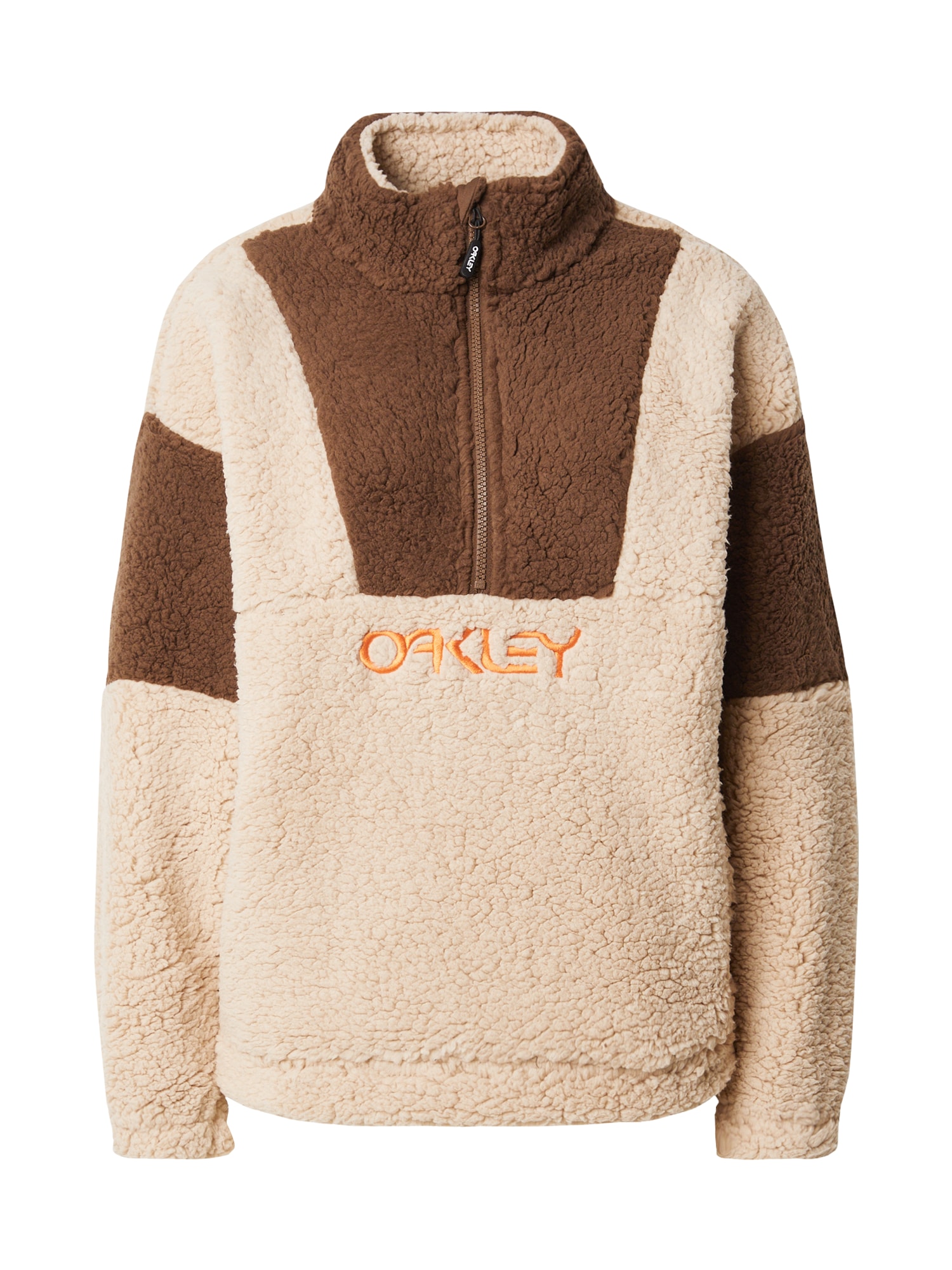 OAKLEY Športen pulover 'TNP EMBER'  kit / rjava / svetlo oranžna