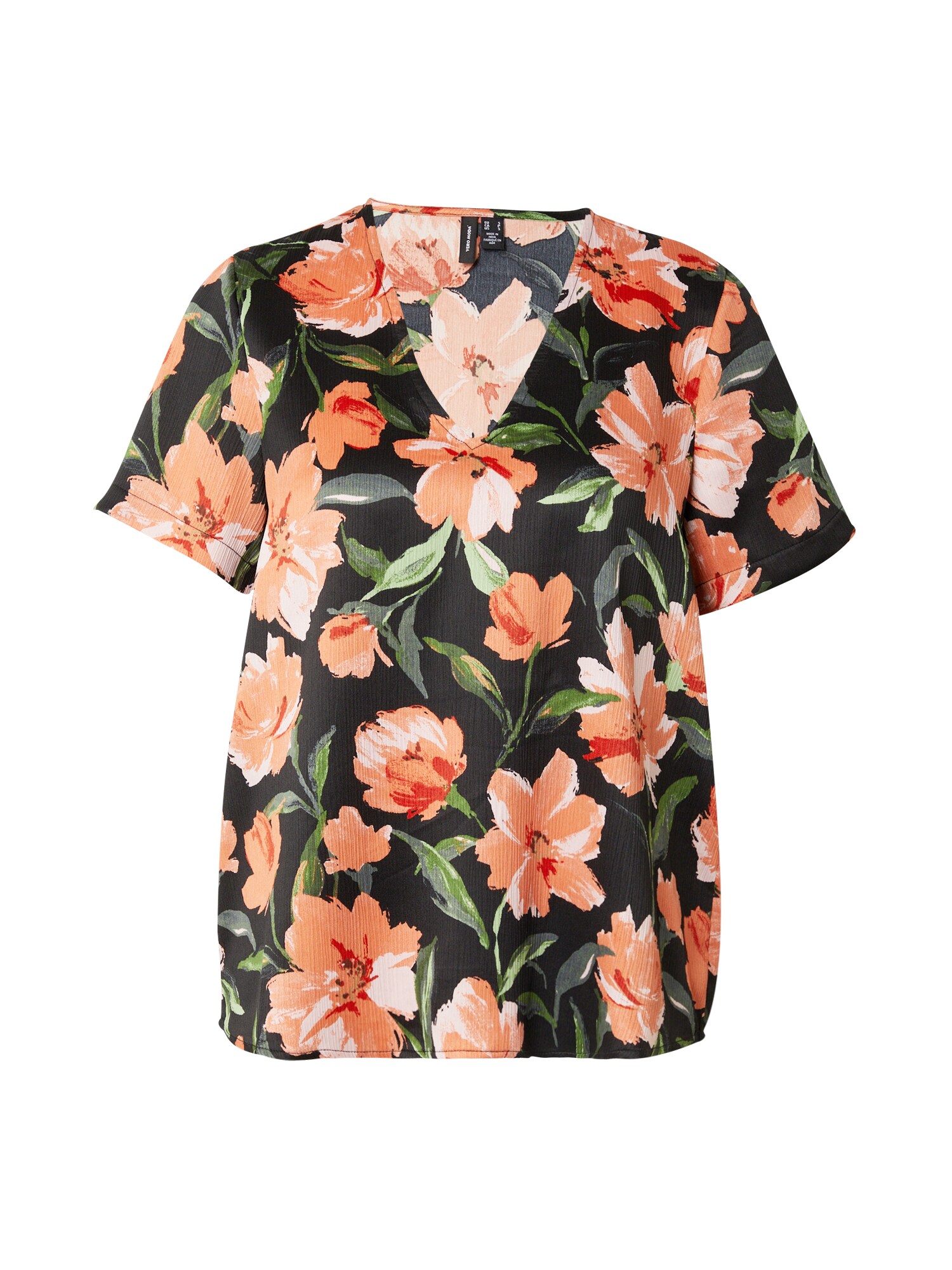 VERO MODA Blúz 'VMLILLIAN'  zöld / narancs / fekete / fehér akciós termékkép 1
