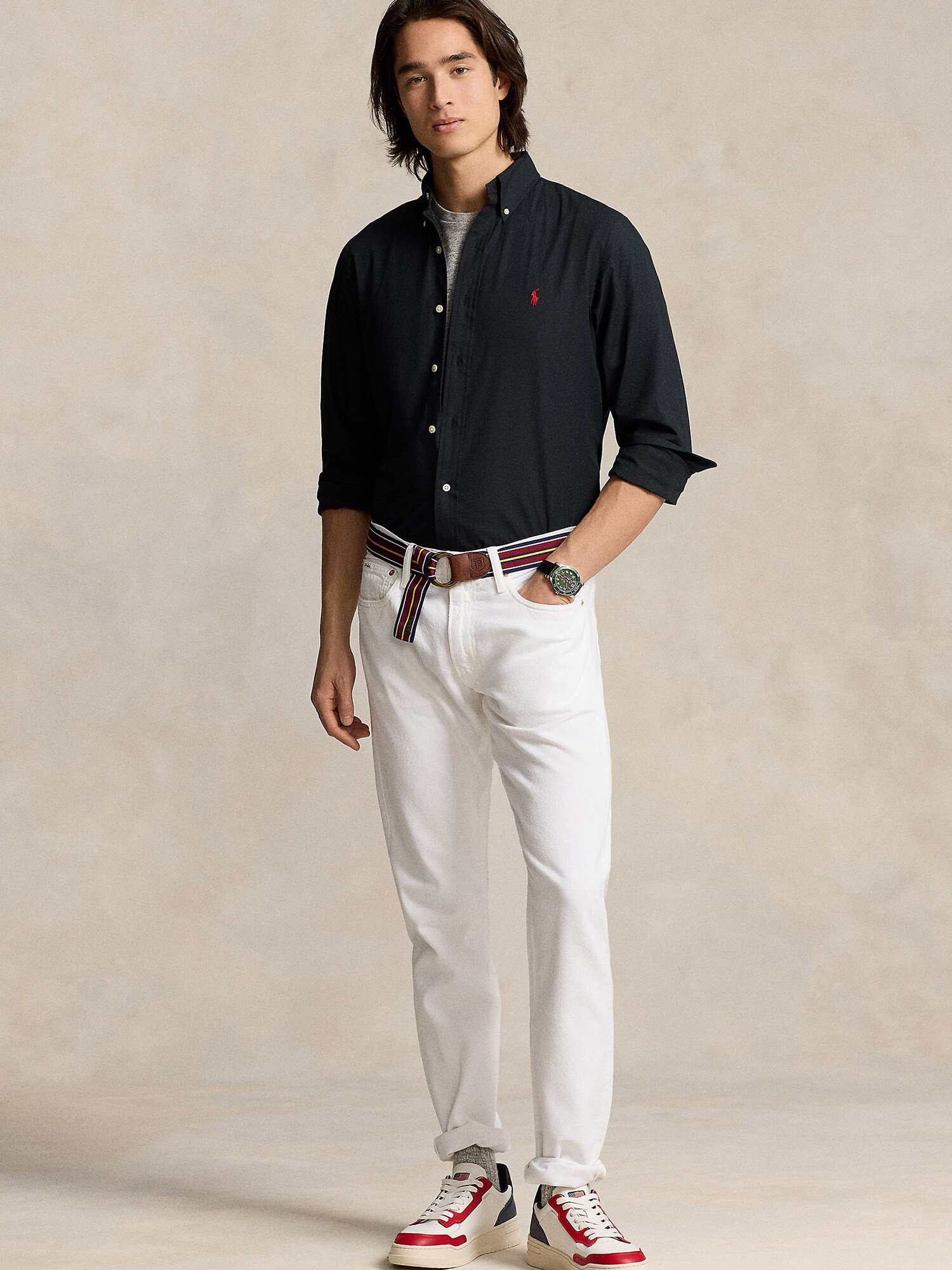 Polo Ralph Lauren Camisa rojo / negro – imagen 4