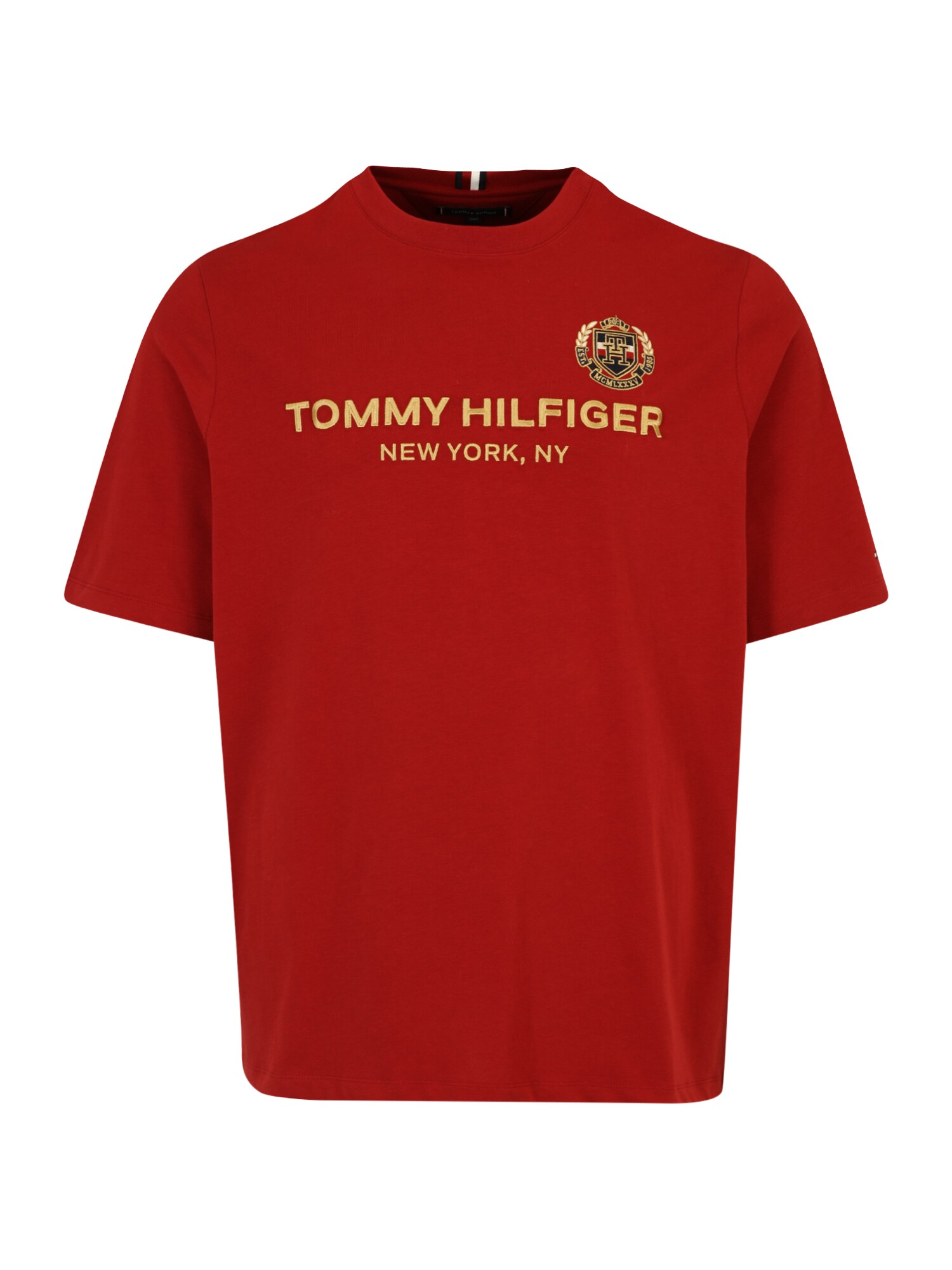 Tommy Hilfiger Big & Tall Marškinėliai tamsiai mėlyna / auksas / raudona / balta