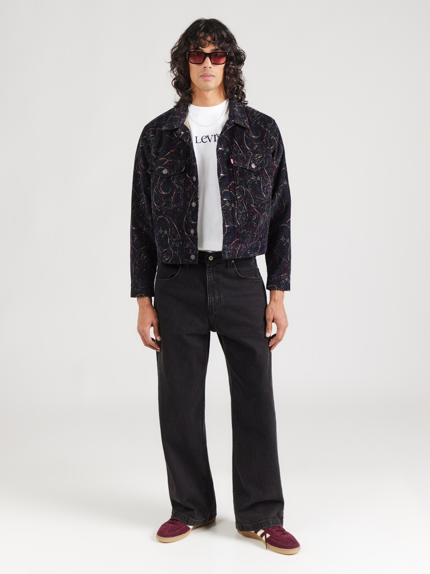 LEVI'S ® Chaqueta de entretiempo 'Embarcadero Station' crema / azul oscuro / oliva / rojo rubí – imagen 3