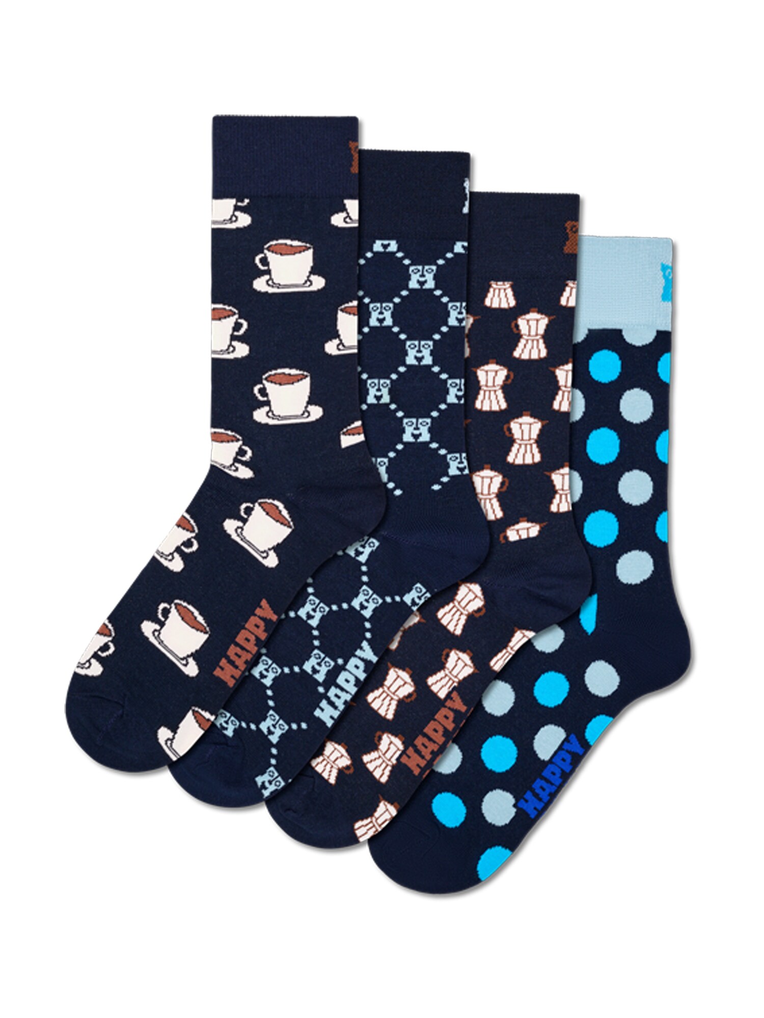 Happy Socks Șosete Coffee  bleumarin / albastru pastel / maro / alb