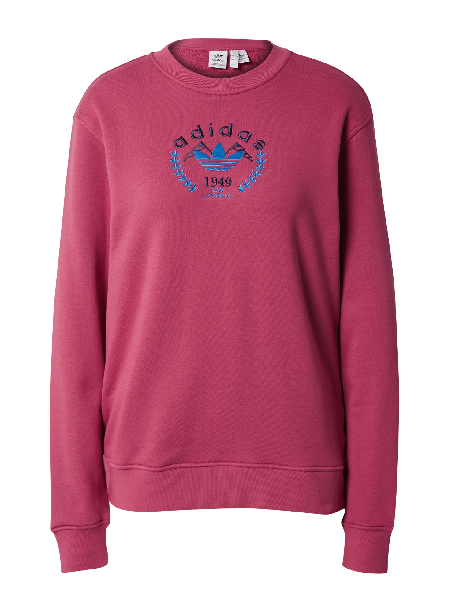 ADIDAS ORIGINALS Majica 'Crest Embroidery'  modra / temno modra / roza