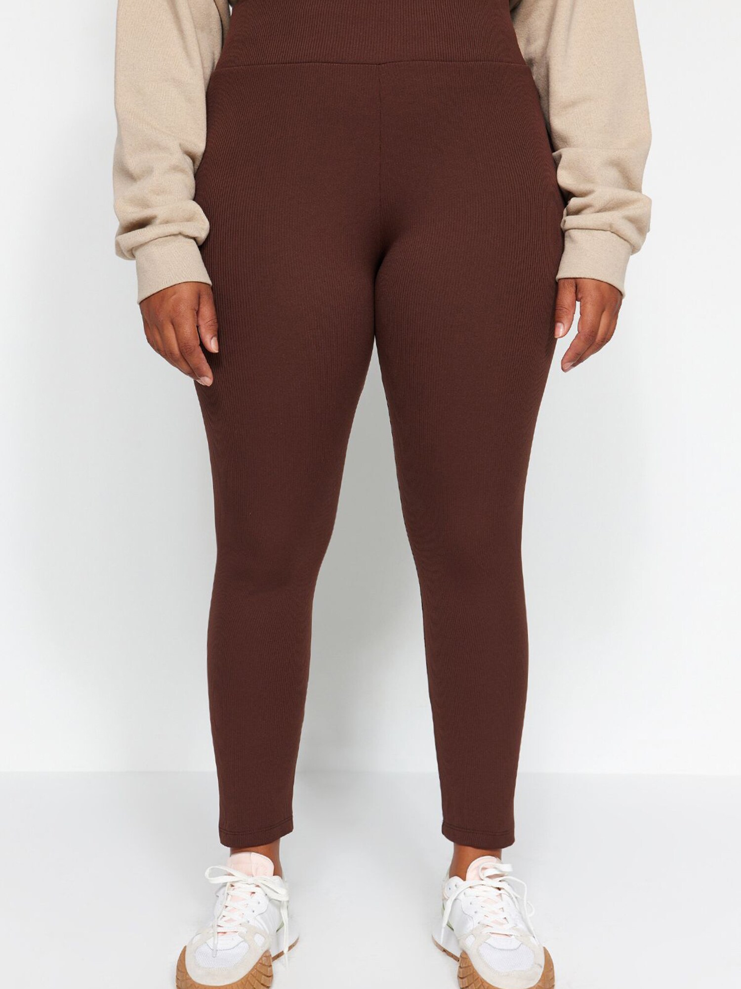 Trendyol Curve Leggings  sötét barna termék 2. képe