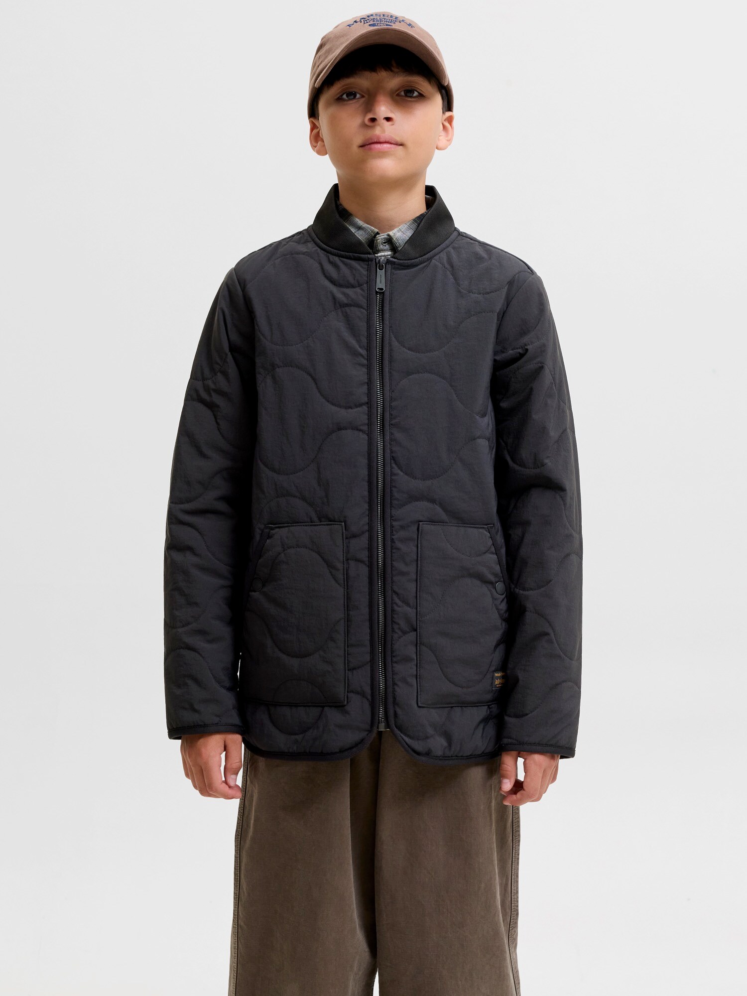 Jack & Jones Junior Geacă de primăvară-toamnă JJAXEL LINER negru