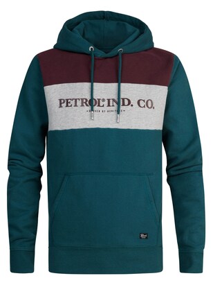 Petrol Industries Sweatshirt ‘Carmi’ Grijs gemêleerd / Petrol / Bordeaux / Zwart