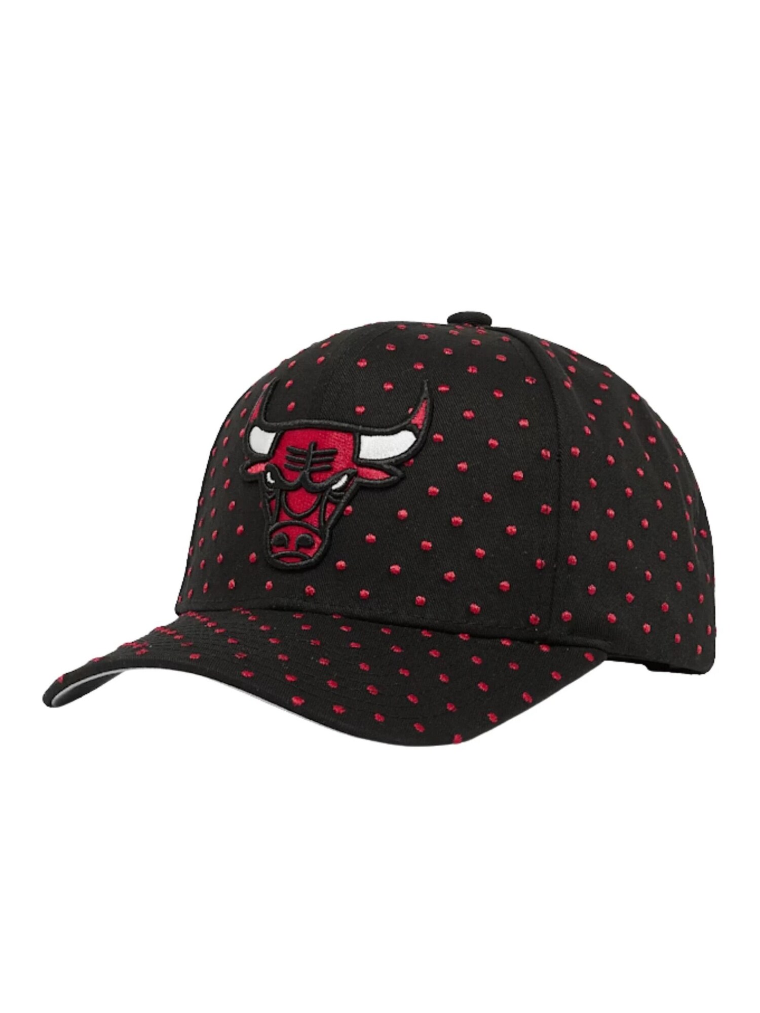 Mitchell & Ness Gorra 'Gorra mitchell & ness negra bulls dotted polka pro crown snapback'  negro
