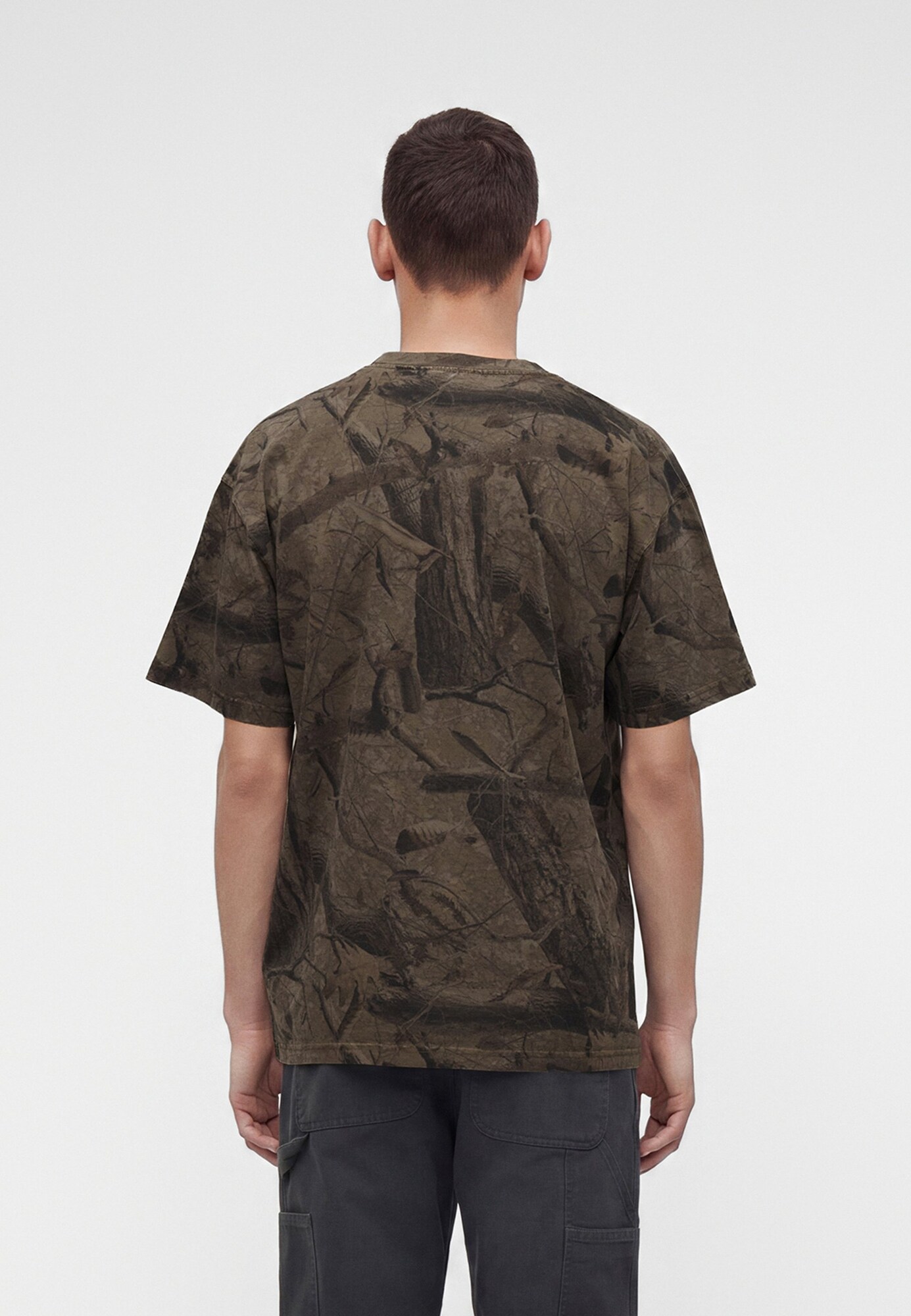 Carhartt WIP Camiseta 'Feather Tree'  marrón / marrón oscuro / negro – imagen 3