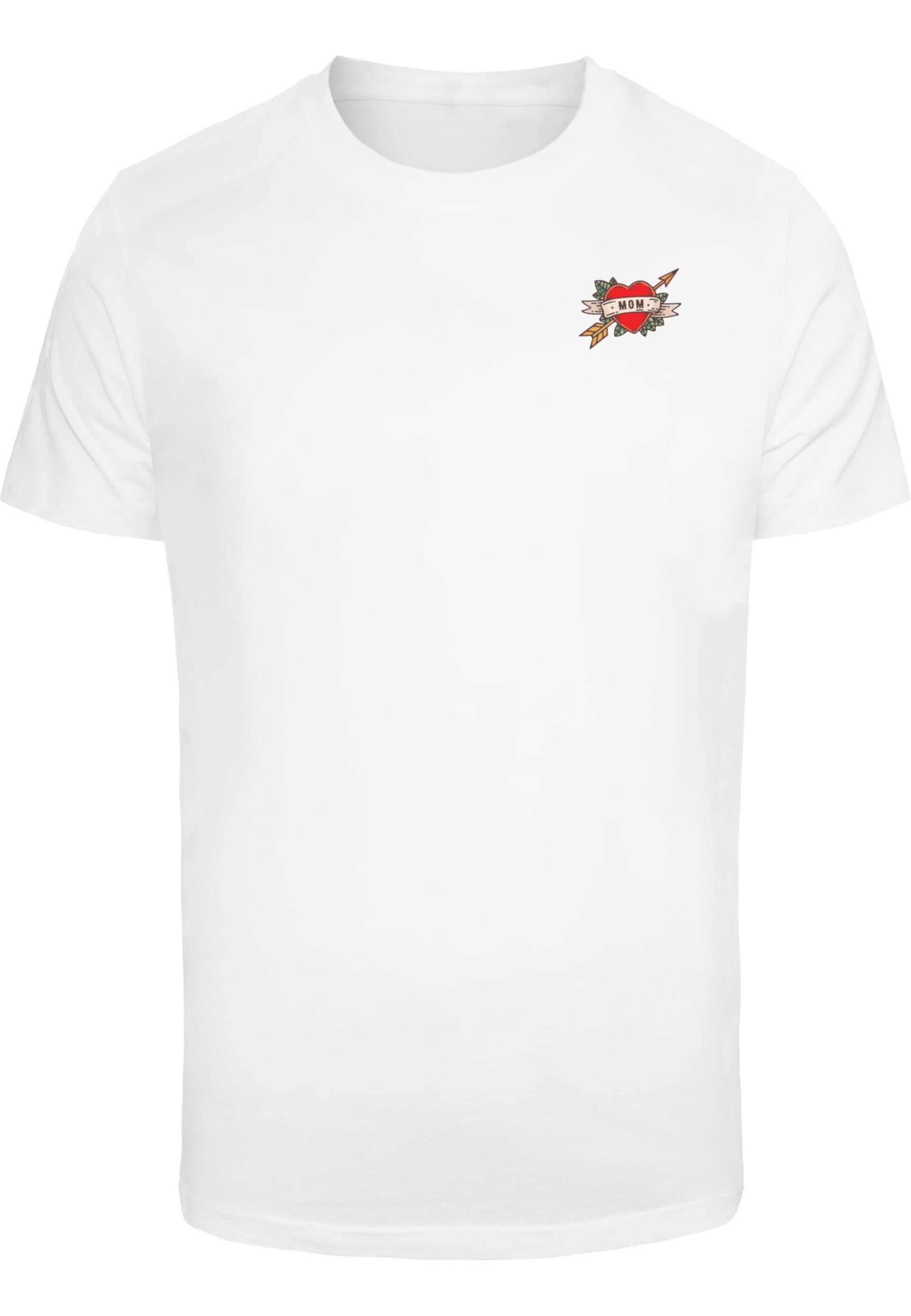 Mister Tee T-shirt 'Mom Heart' gran / ljusröd / svart herr