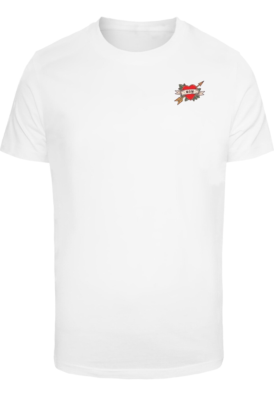 T-shirt 'Mom Heart' gran / ljusröd / svart