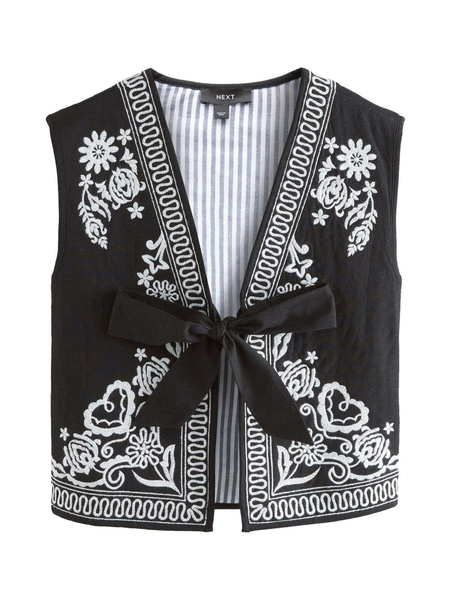 Next Vestă de costum  negru / alb