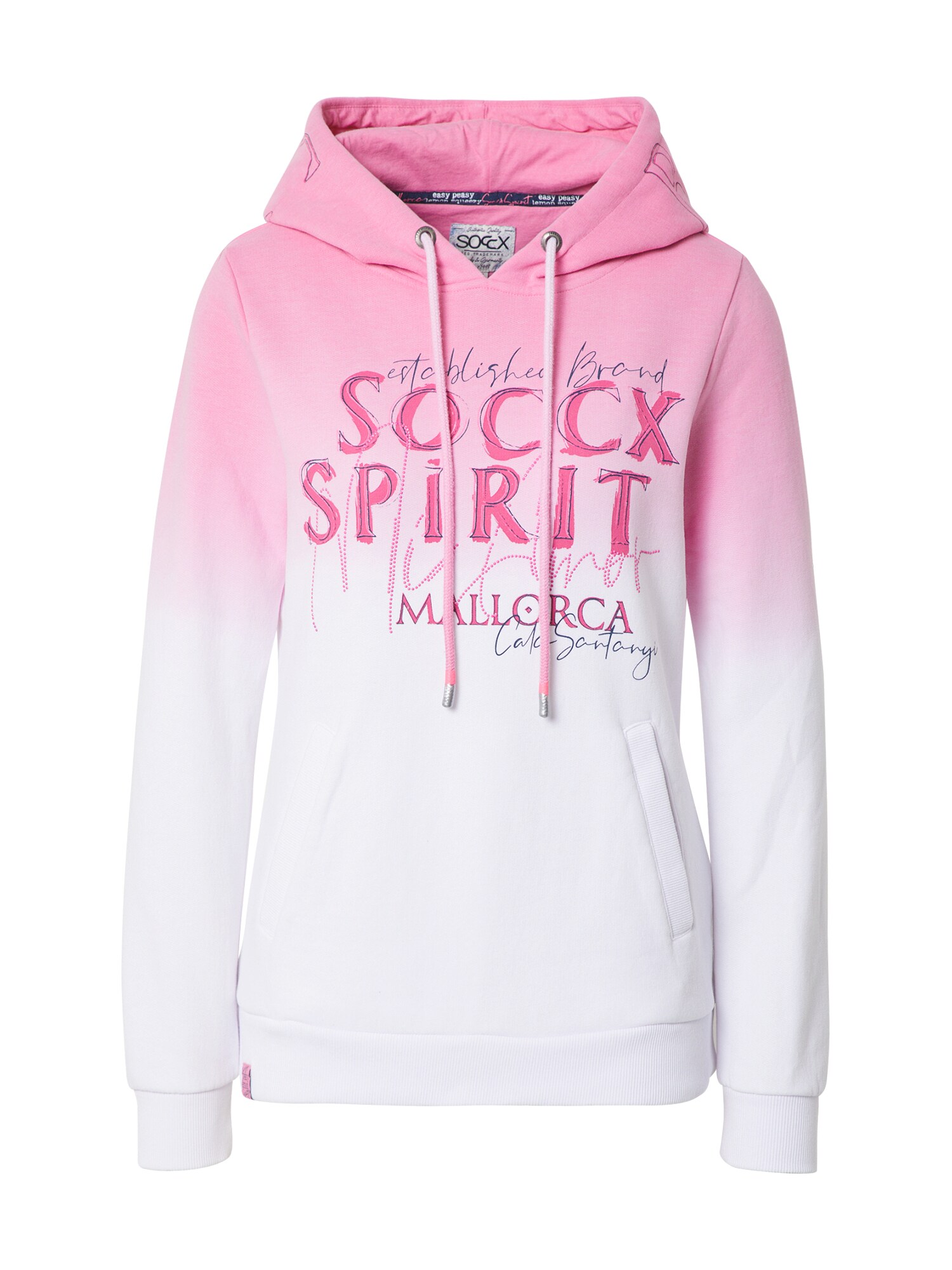 Soccx Megztinis be užsegimo  rožinė / balta / mėlyna
