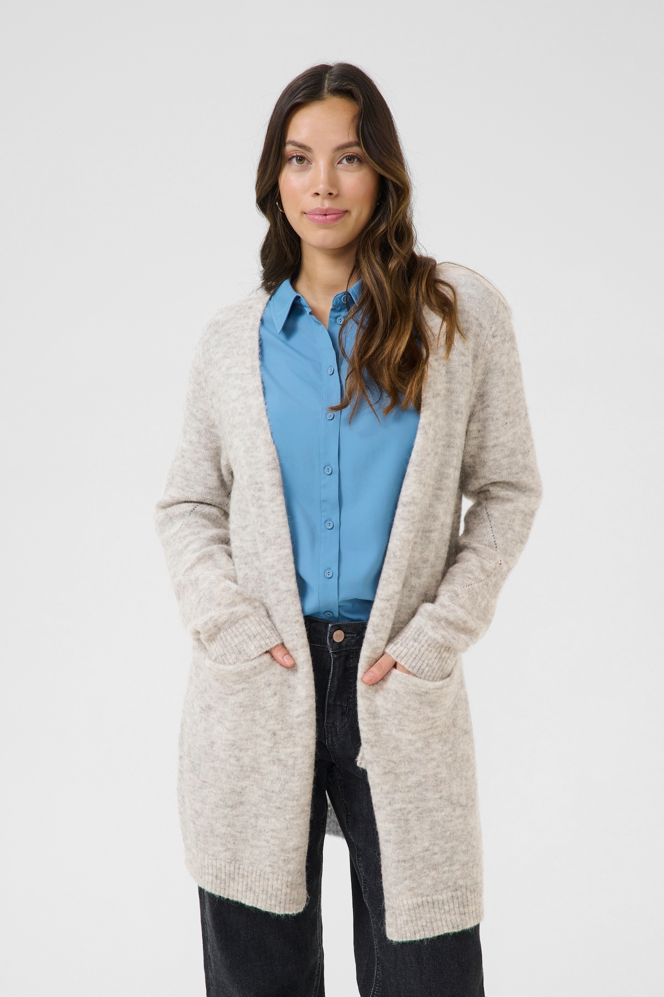 Thumbnail - Cream Strickjacke Blu Kaitlyn