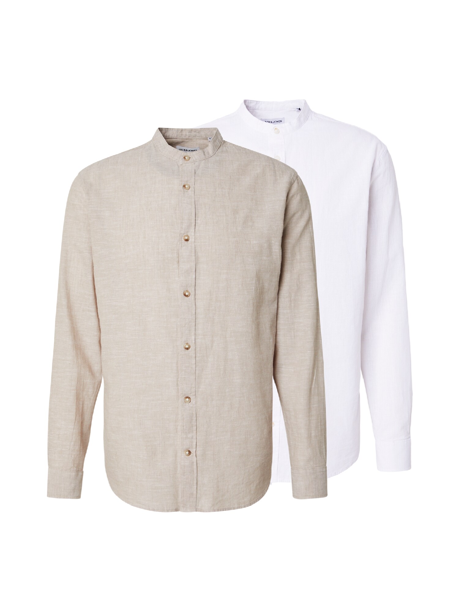 JACK & JONES Cămașă 'JJESUMMER'  gri amestecat / alb