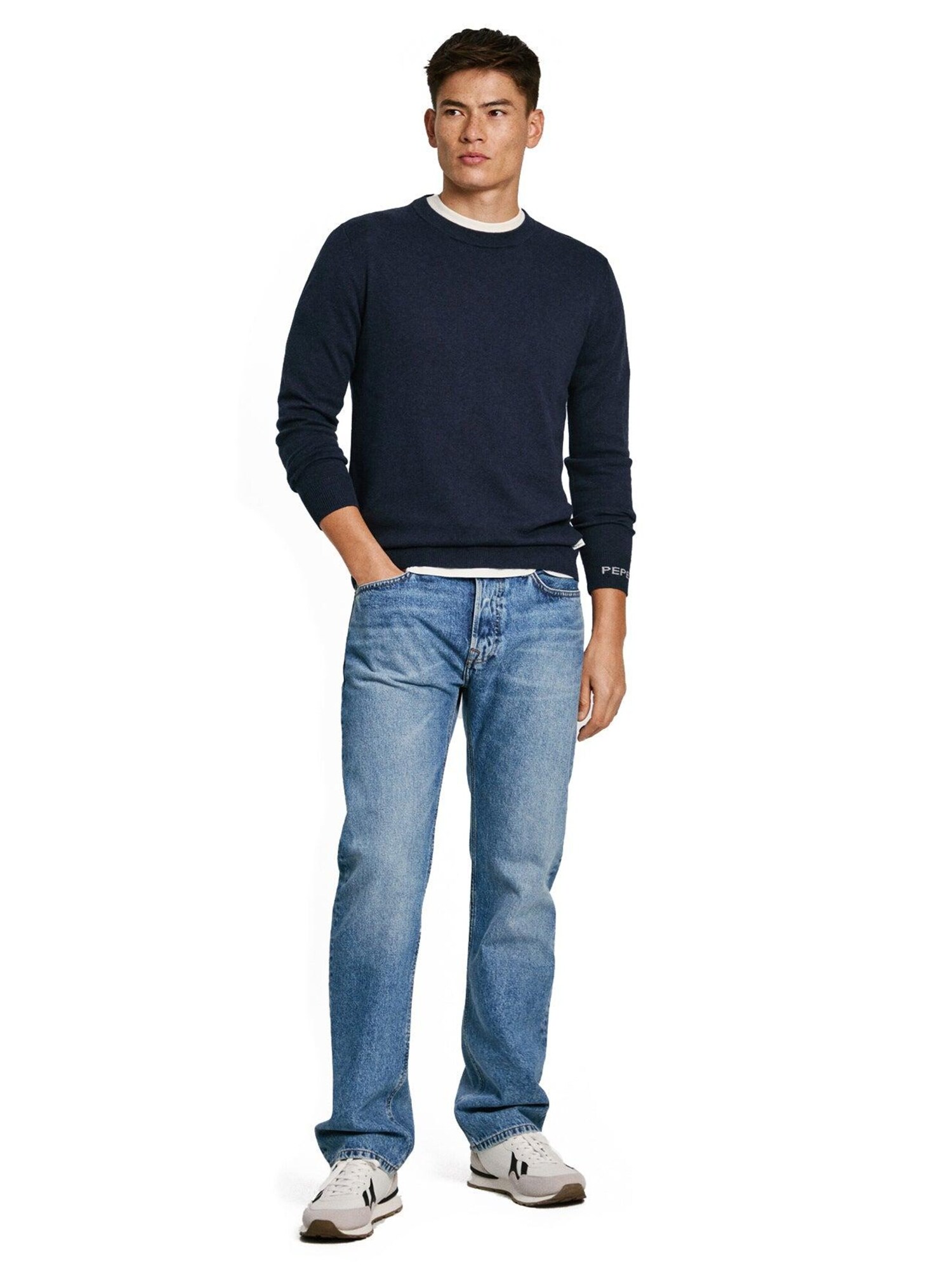 DIESEL Jersey 'Andre Crew Neck'  navy – imagen 3