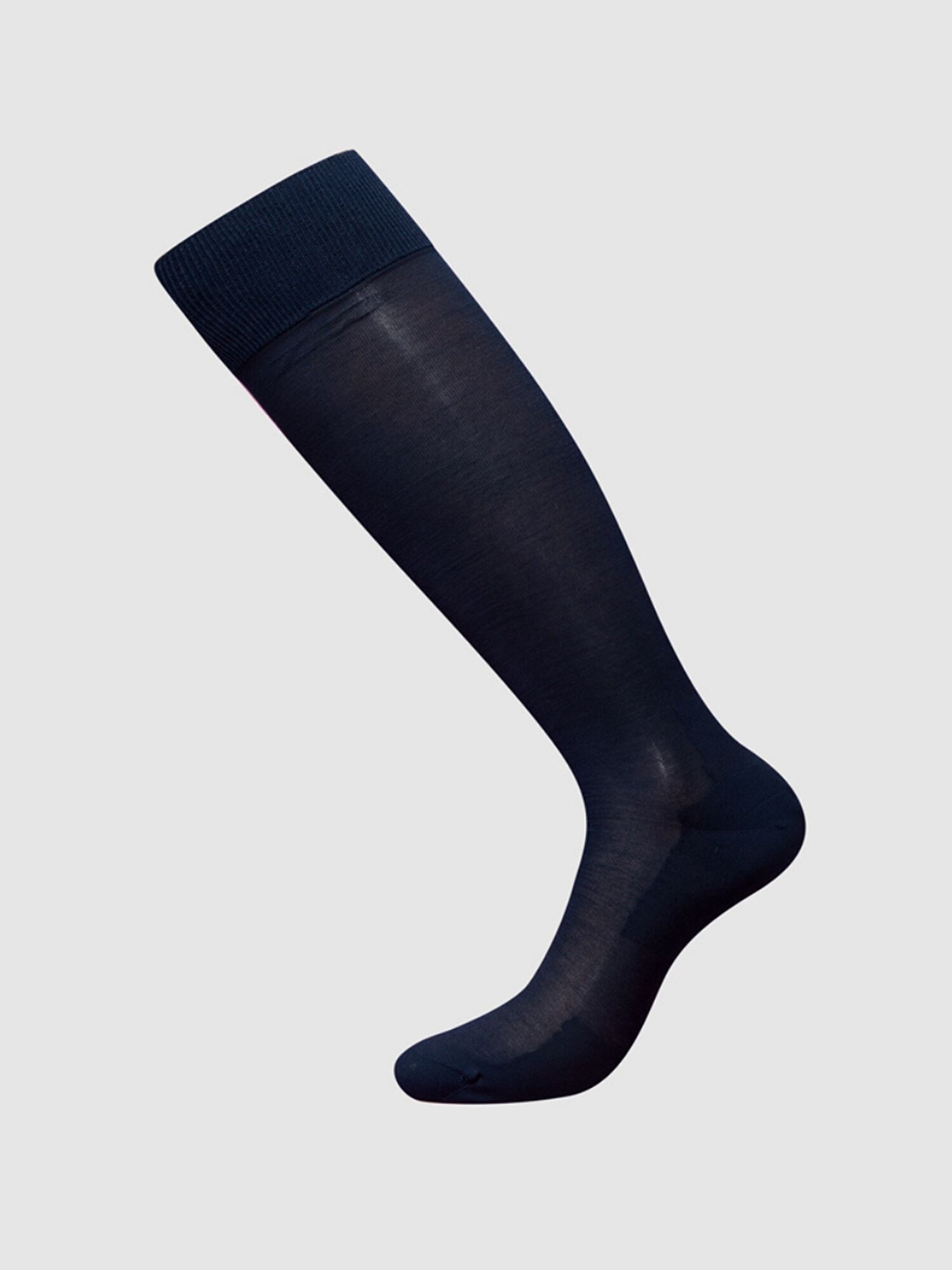 zd ZERO DEFECTS Calcetines hasta la rodilla '100% Mercerized cotton' navy