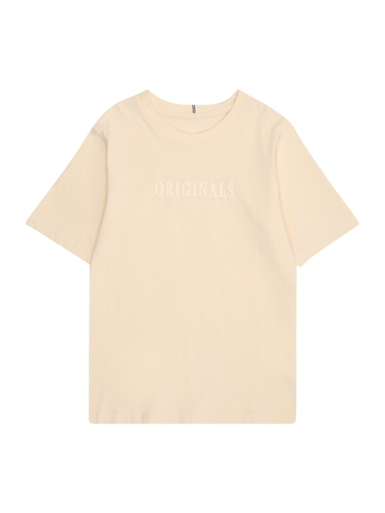 Jack & Jones Junior T-Shirt 'JORFrederiksberg' Jungen Größe 128 creme / wollweiß