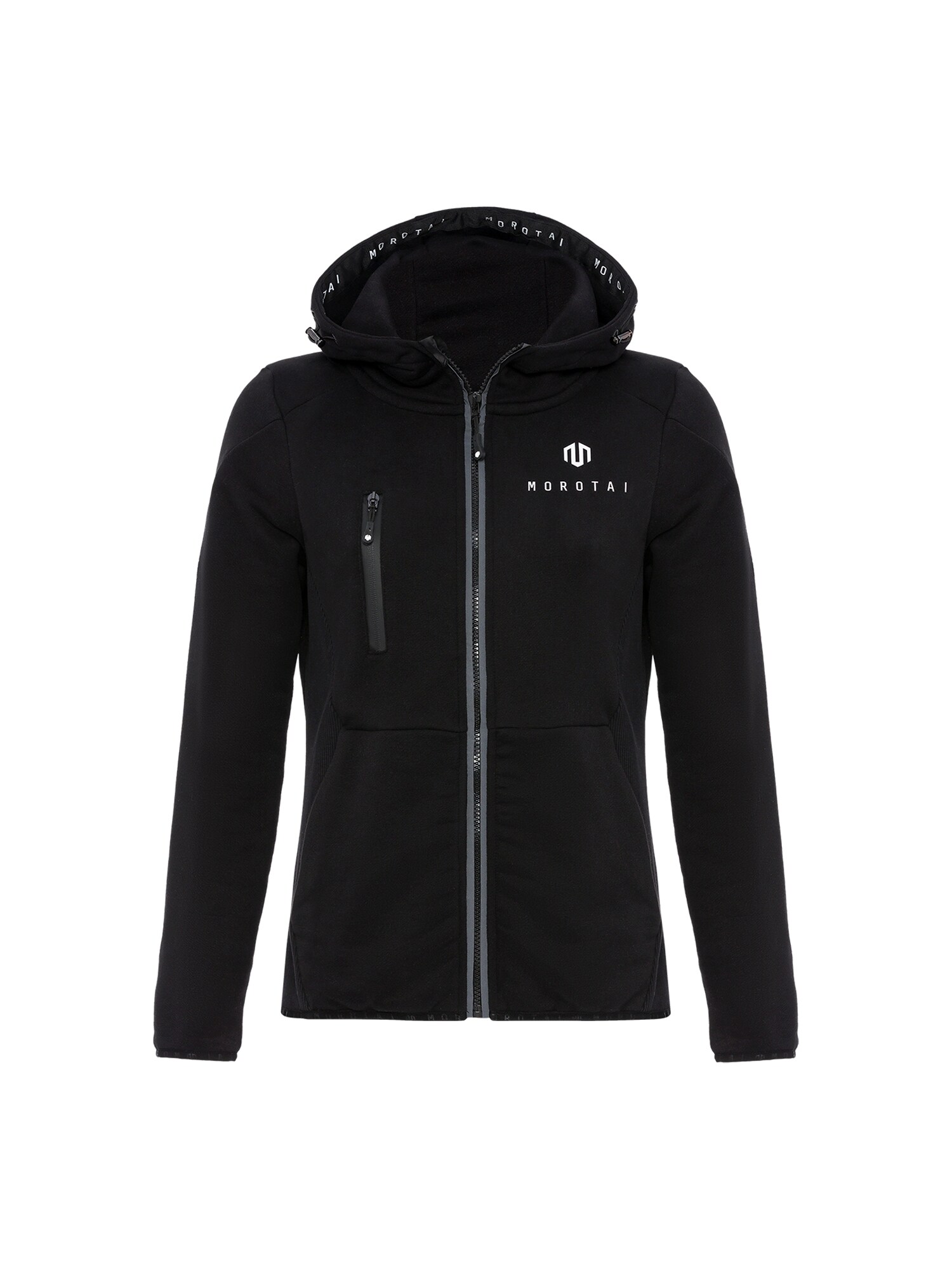 MOROTAI Giacca di felpa sportiva  nero / bianco