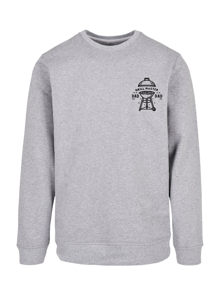 F4NT4STIC Sweatshirt 'Vatertag Grill Master für BBQ-Väter' Herren Größe XXL graumeliert / schwarz