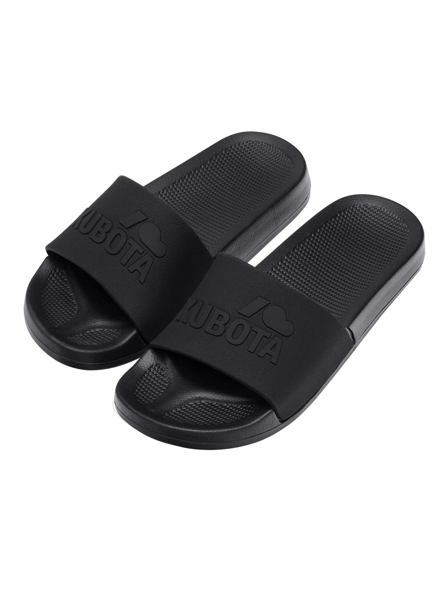 Kubota Strand- badschoen ' Men's Slip-On Dark Green Basic Plain Pool Slides' zwart
