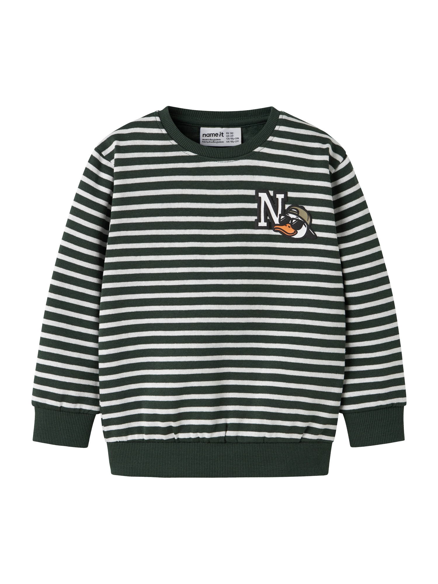 NAME IT Bluză de molton NMMOZIAS kaki / verde închis / portocaliu închis / alb