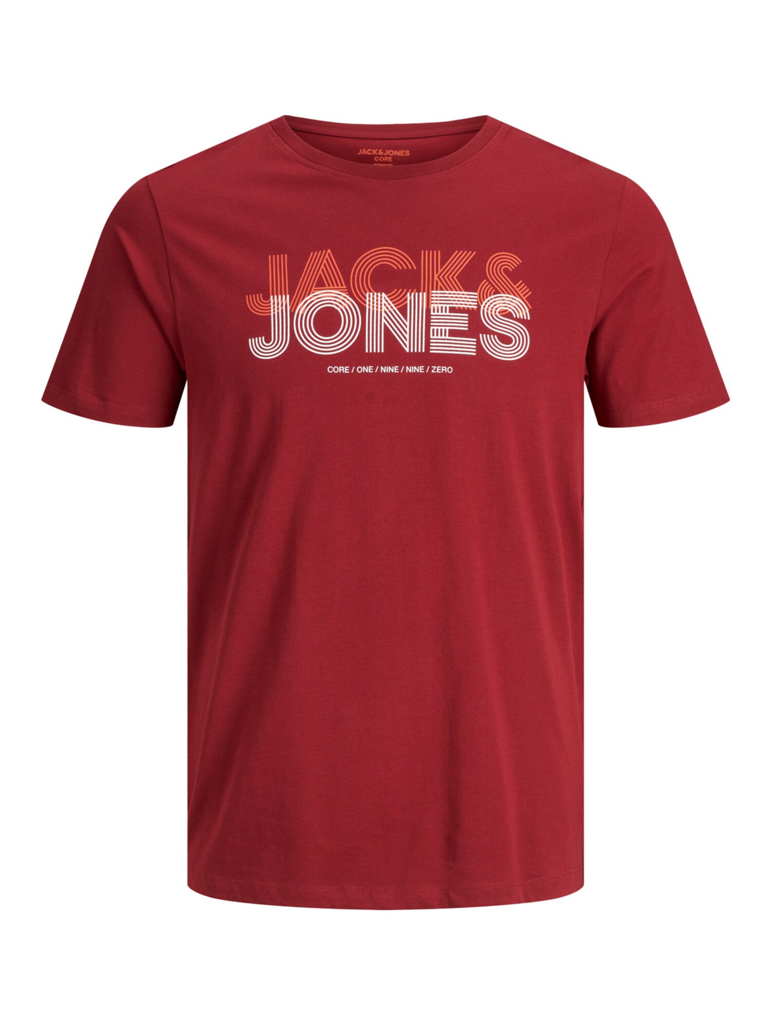 JACK & JONES Marškinėliai  raudona / balta / lašišų spalva