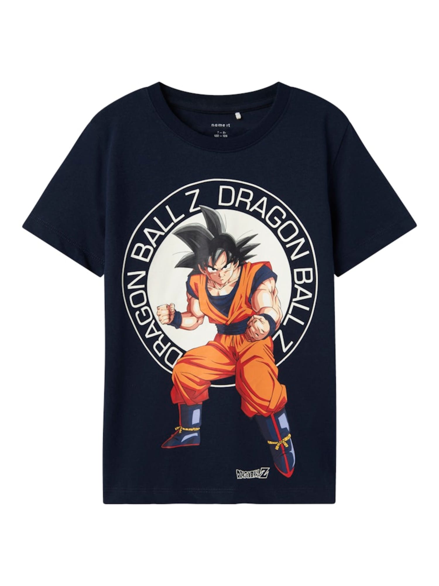 NAME IT Tricou NKMjes Dragon  bleumarin / gri metalic / portocaliu / alb