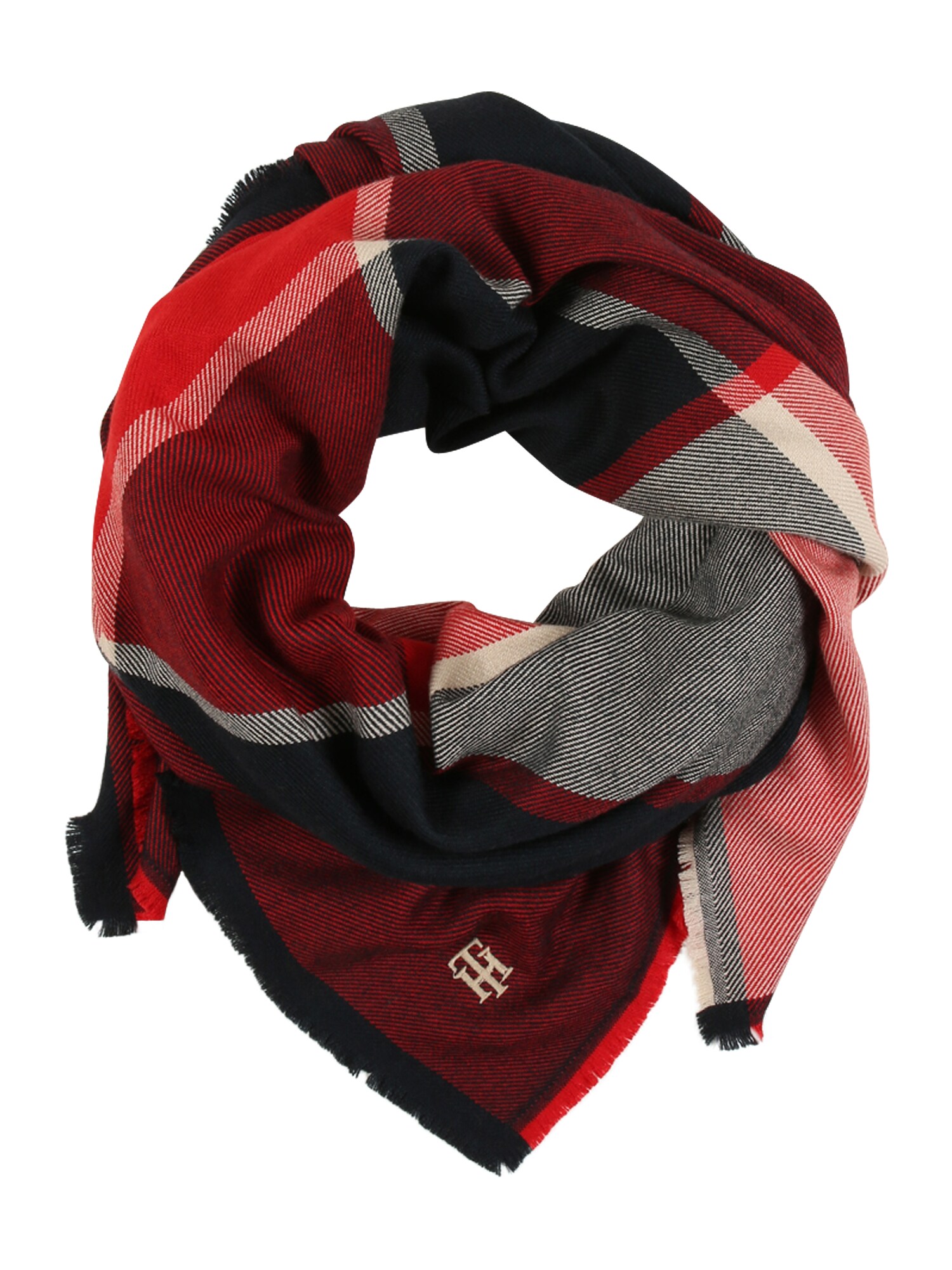 TOMMY HILFIGER Veido kaukė 'BLANKET'  tamsiai raudona / šviesiai raudona / tamsiai mėlyna / balta