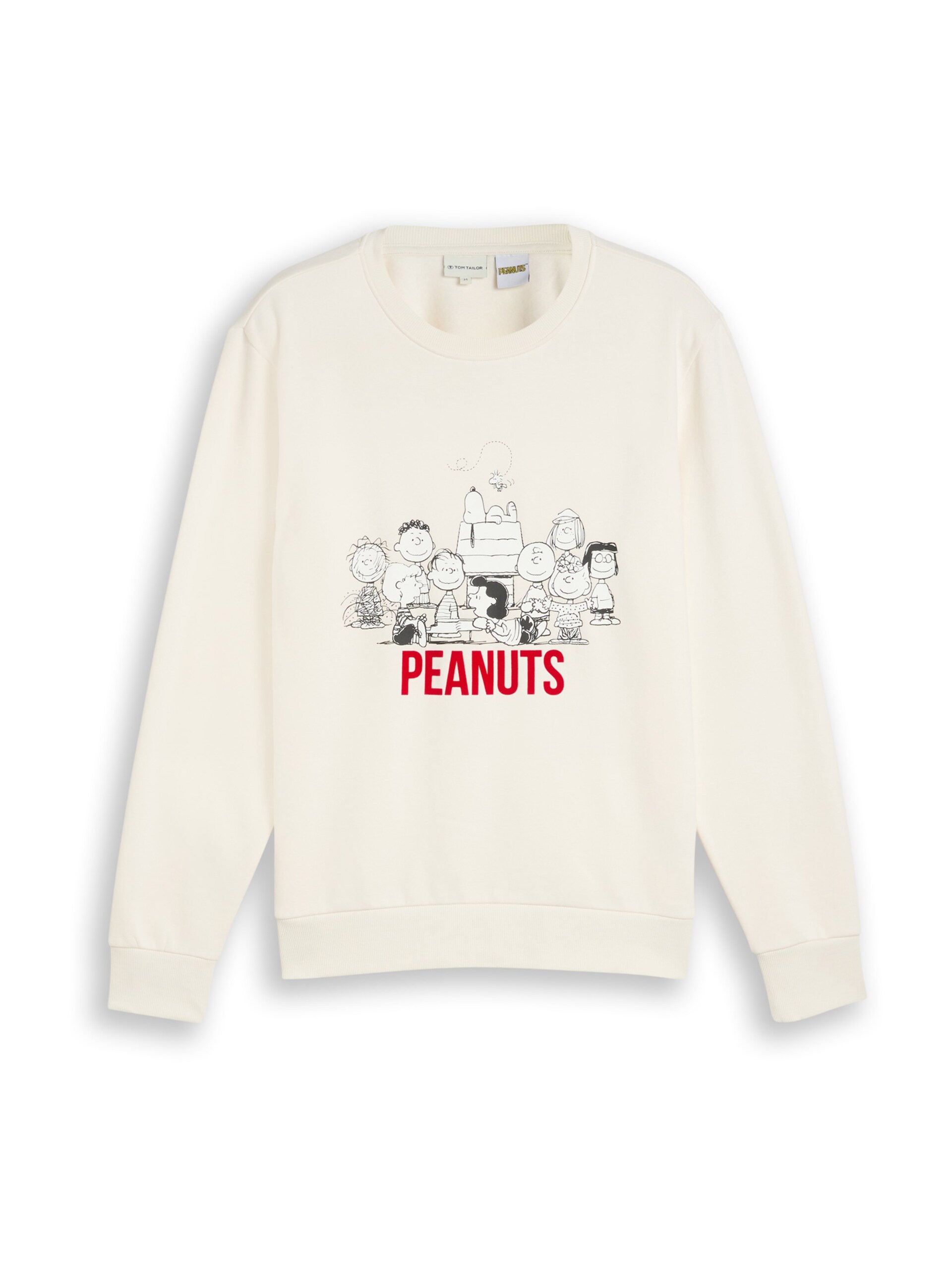TOM TAILOR Sweatshirt 'Peanuts' knallröd / svart herr