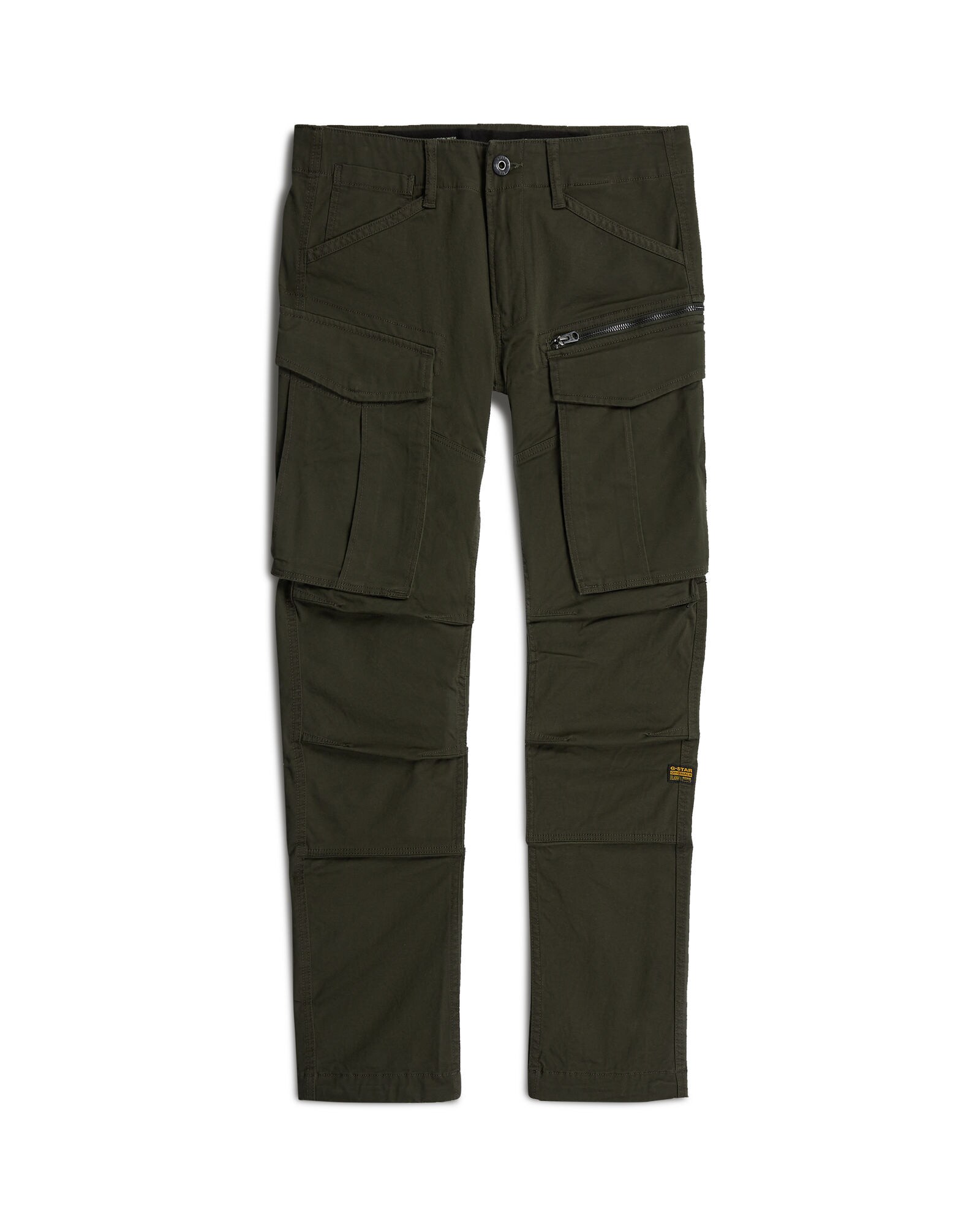 G-Star Cargobroek '3D Straight Tapered Pant' Zwart