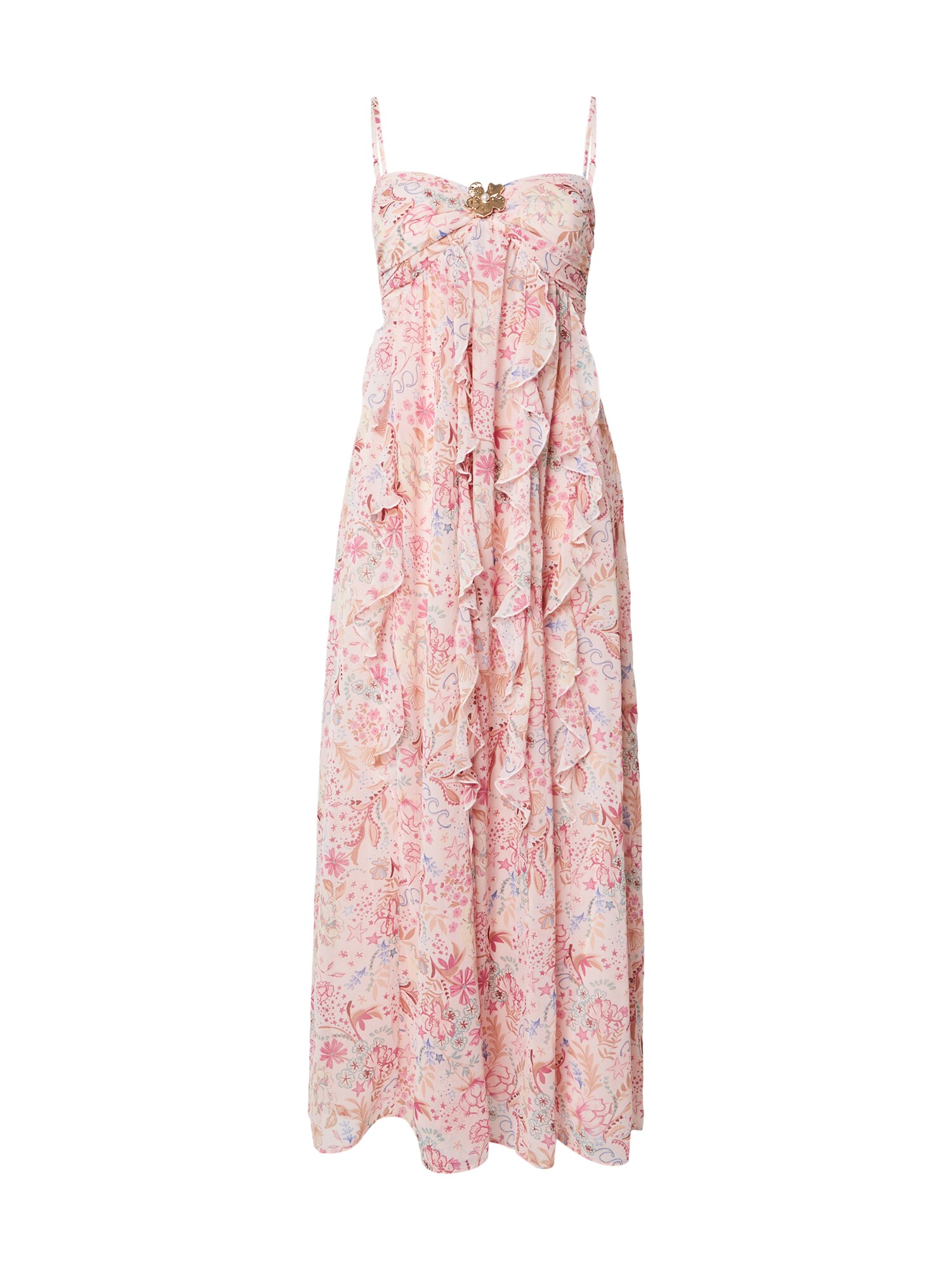 Abercrombie & Fitch Rochie  albastru / portocaliu / roz / roz deschis